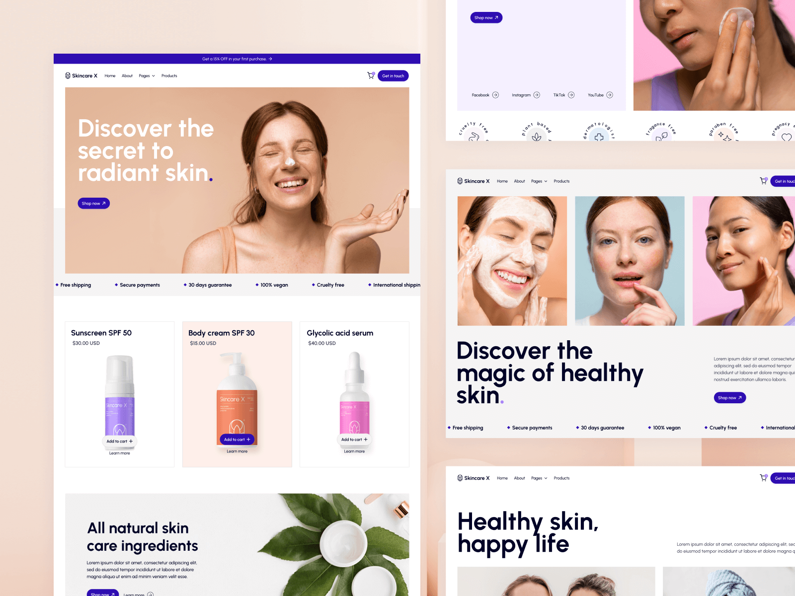 Beauty Ecommerce Webflow Theme