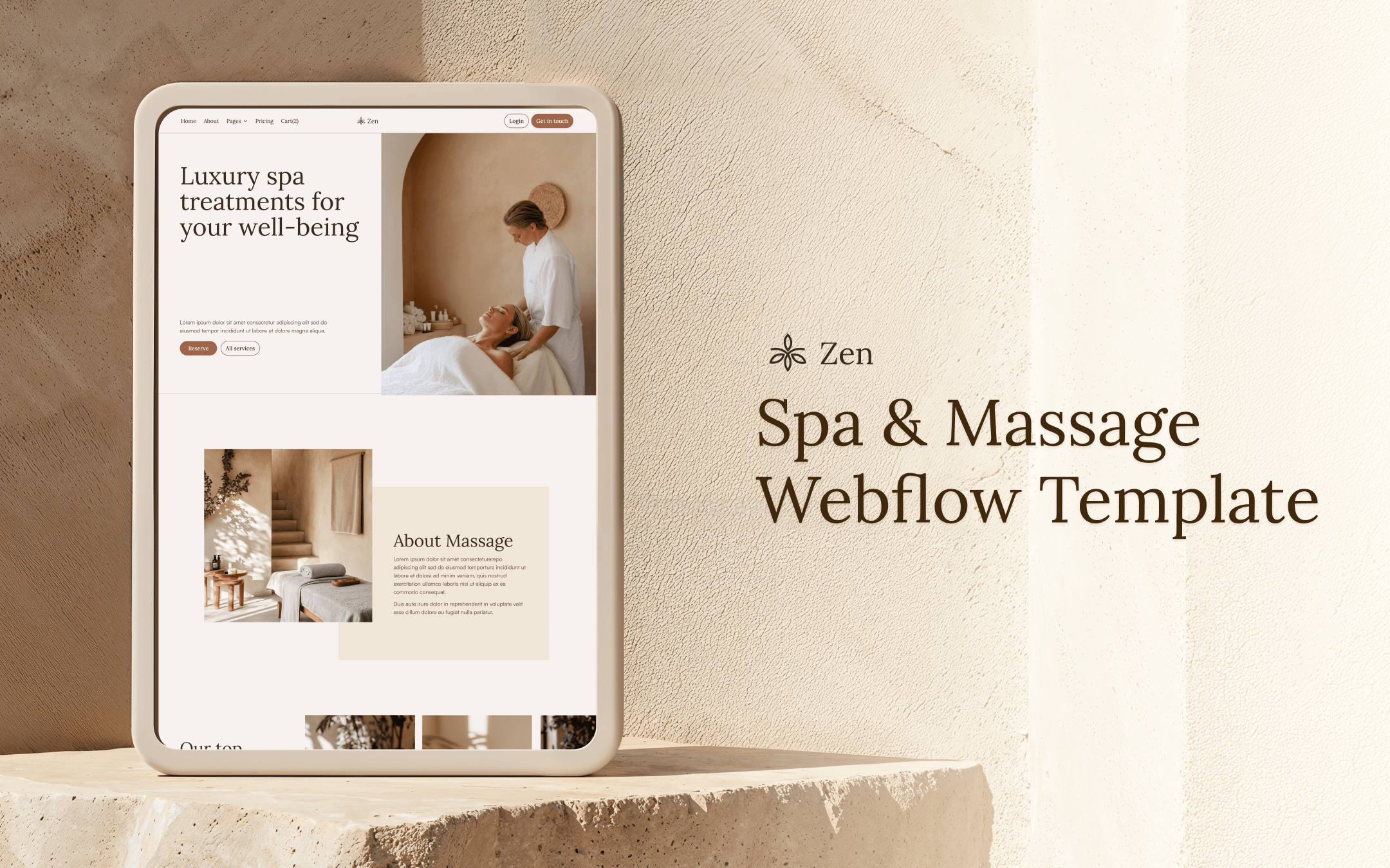 Spa & Massage Webflow Template