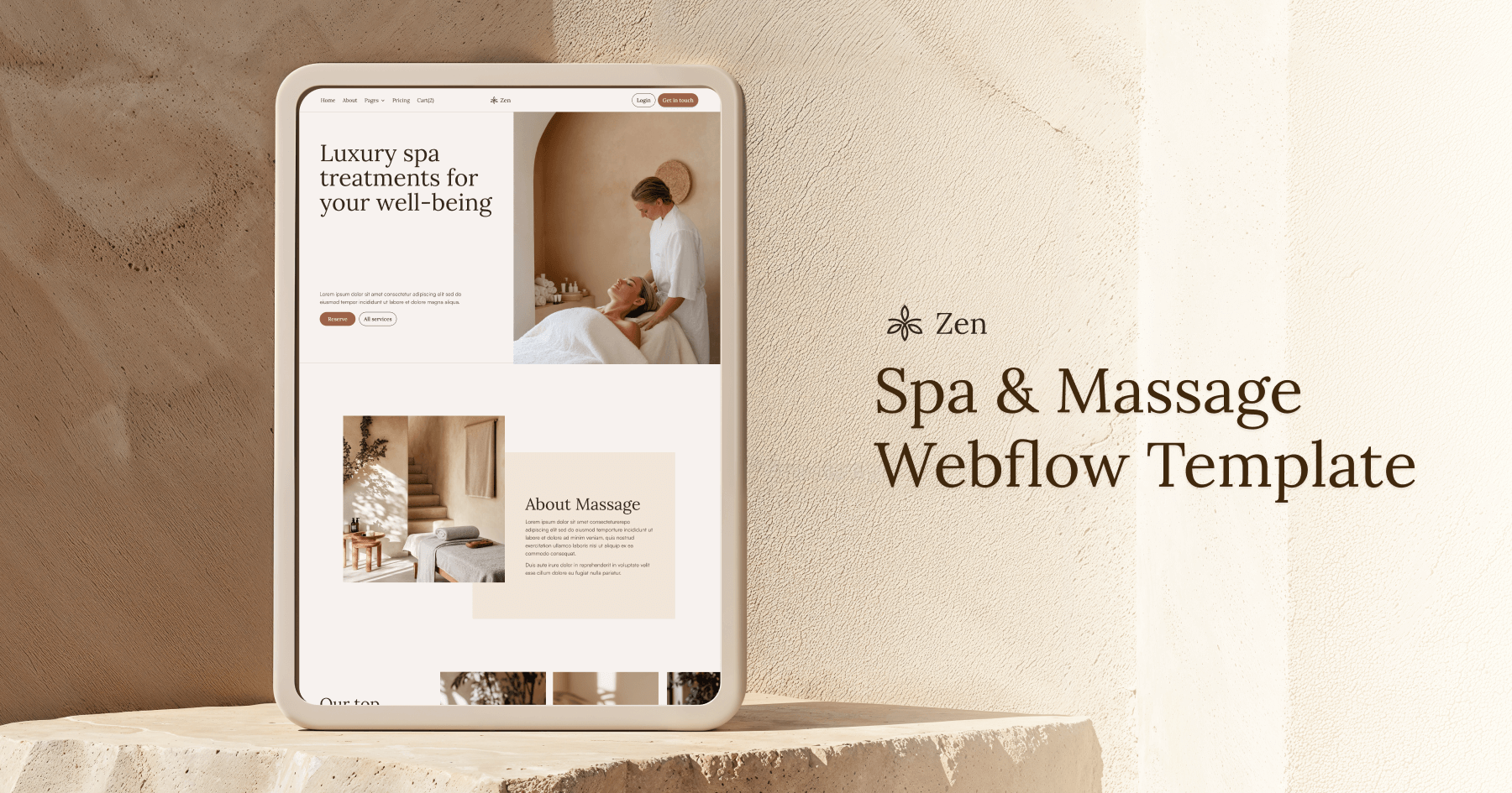 Spa & Massage Webflow Template - Zen | BRIX Templates