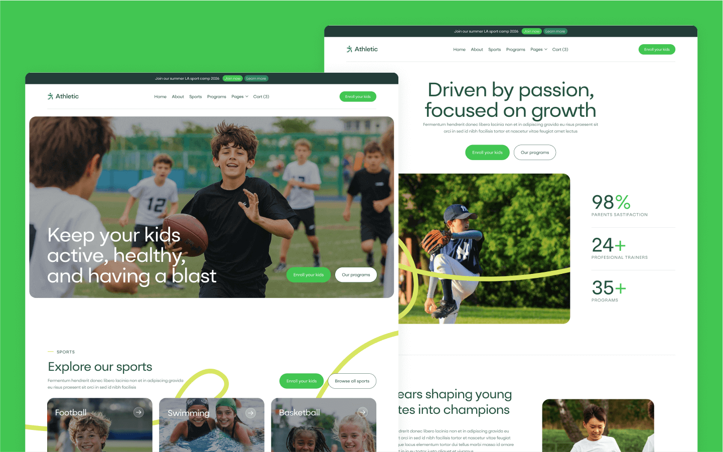 Athletic Webflow Template