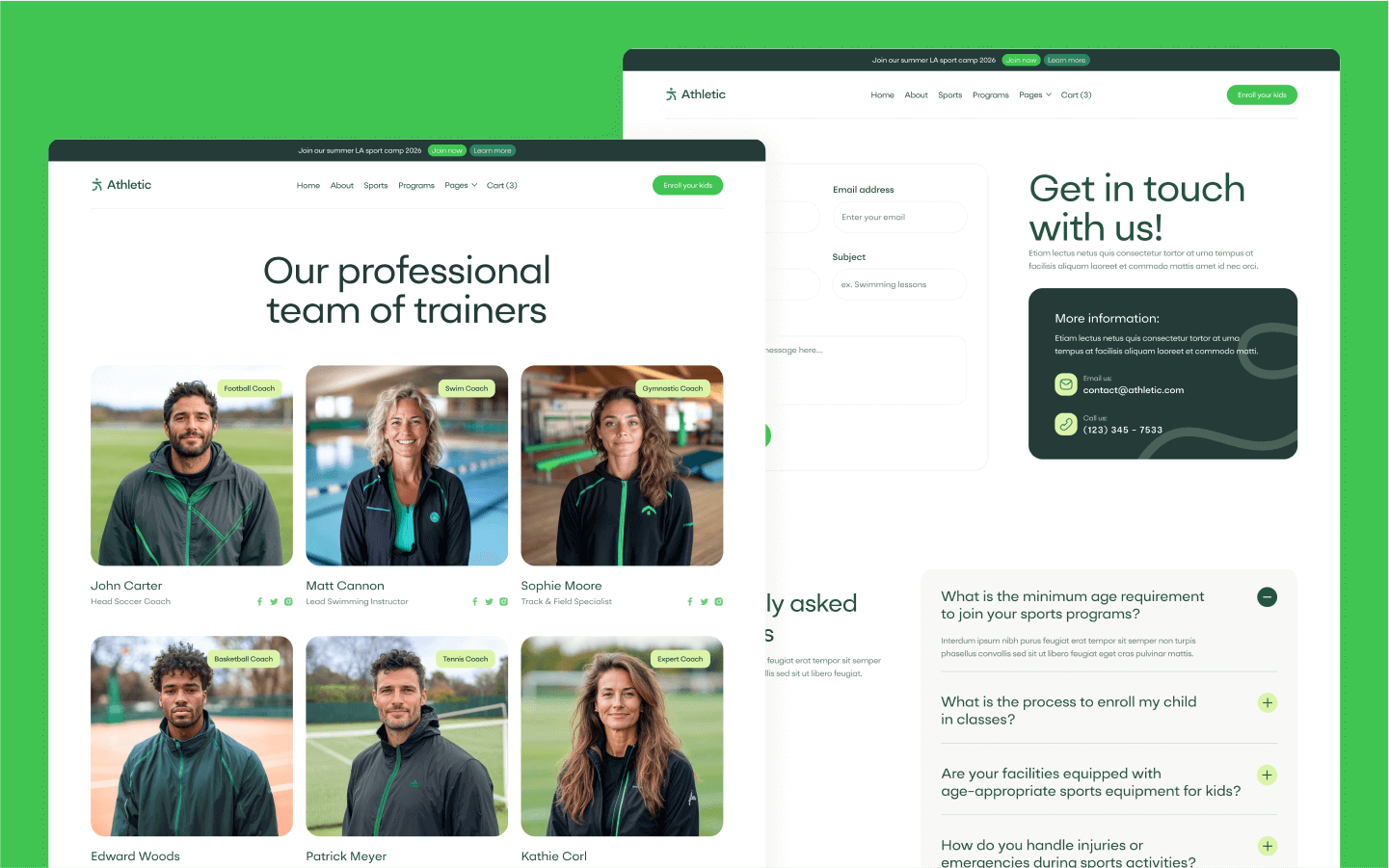Athletic Webflow Template