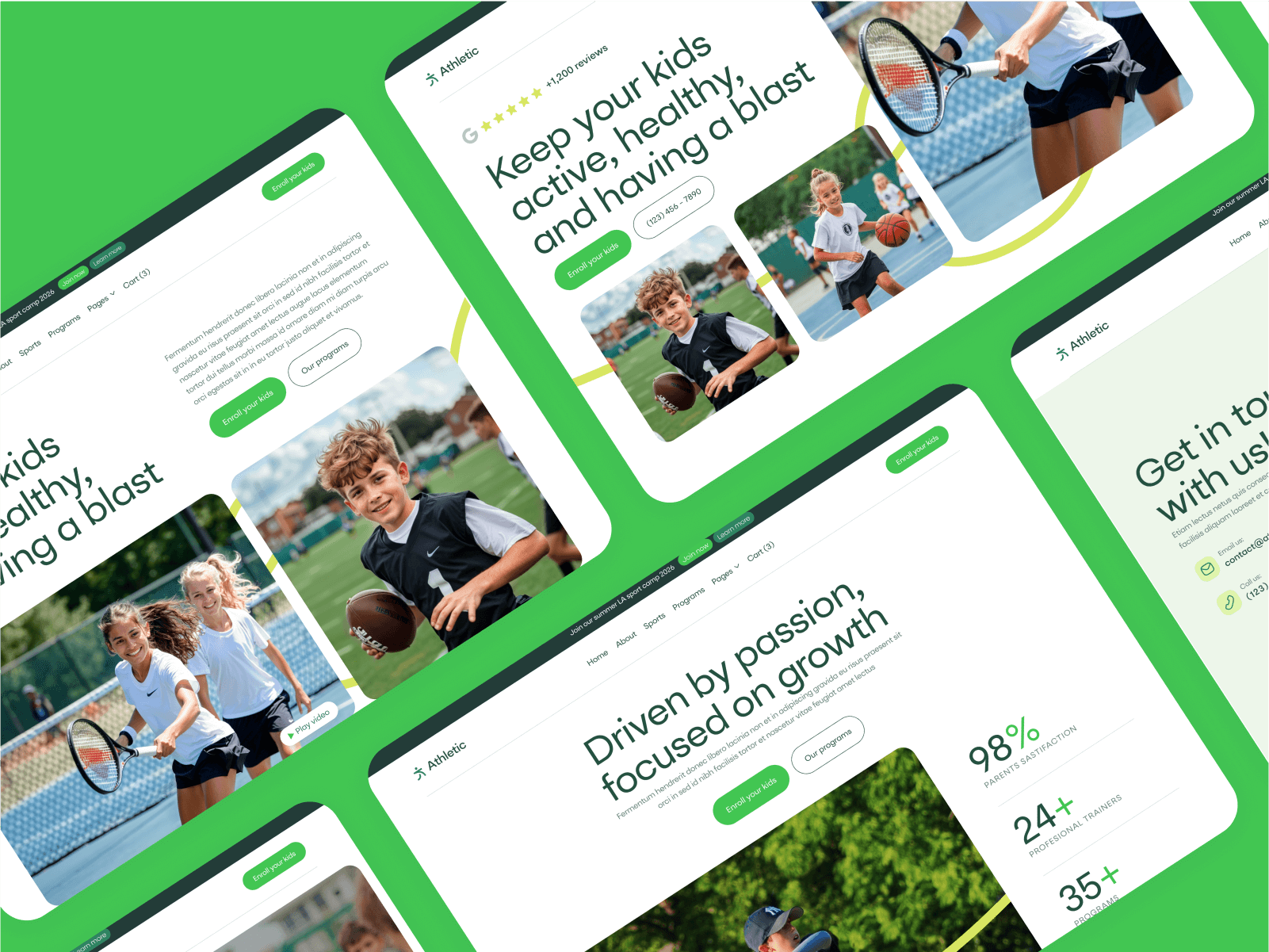Children's Athletic Program Webflow Template