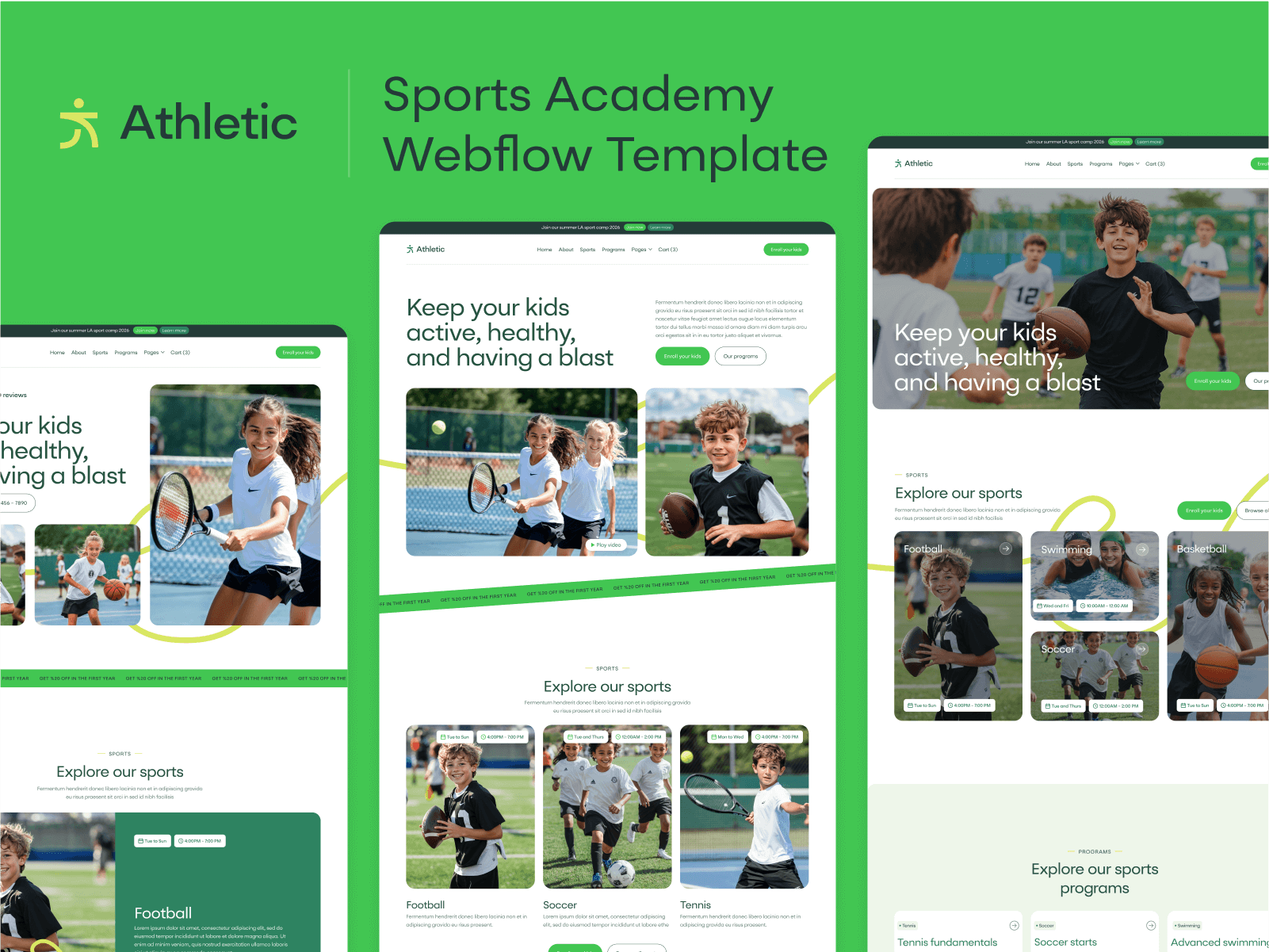 Sports Academy Webflow Template