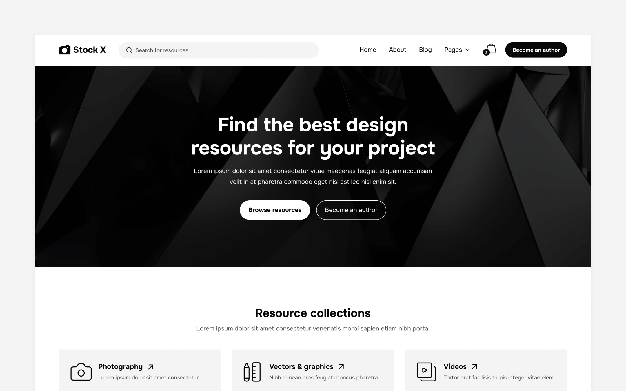 Stock Photography Webflow Template