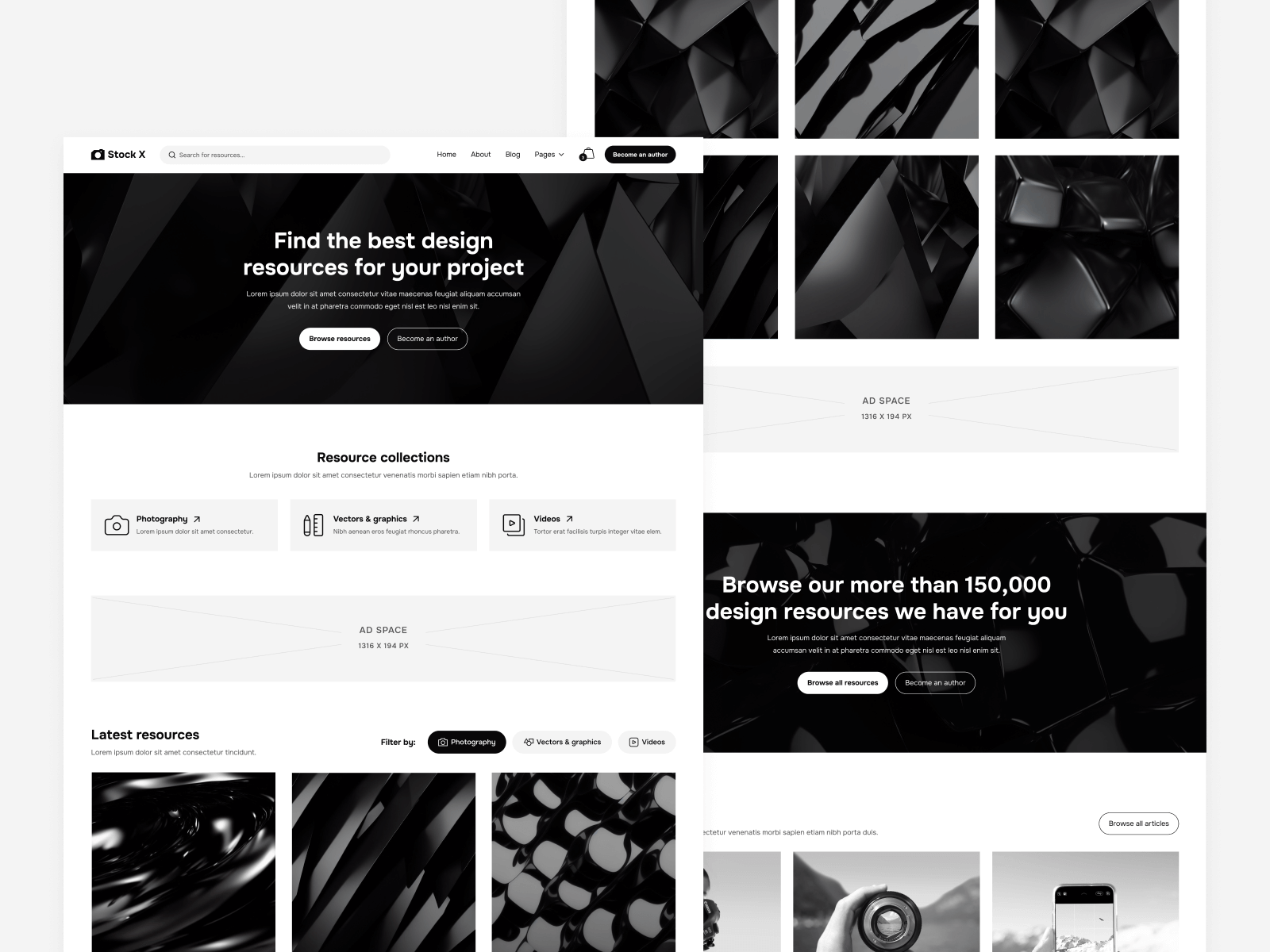 Stock Photography Webflow Template