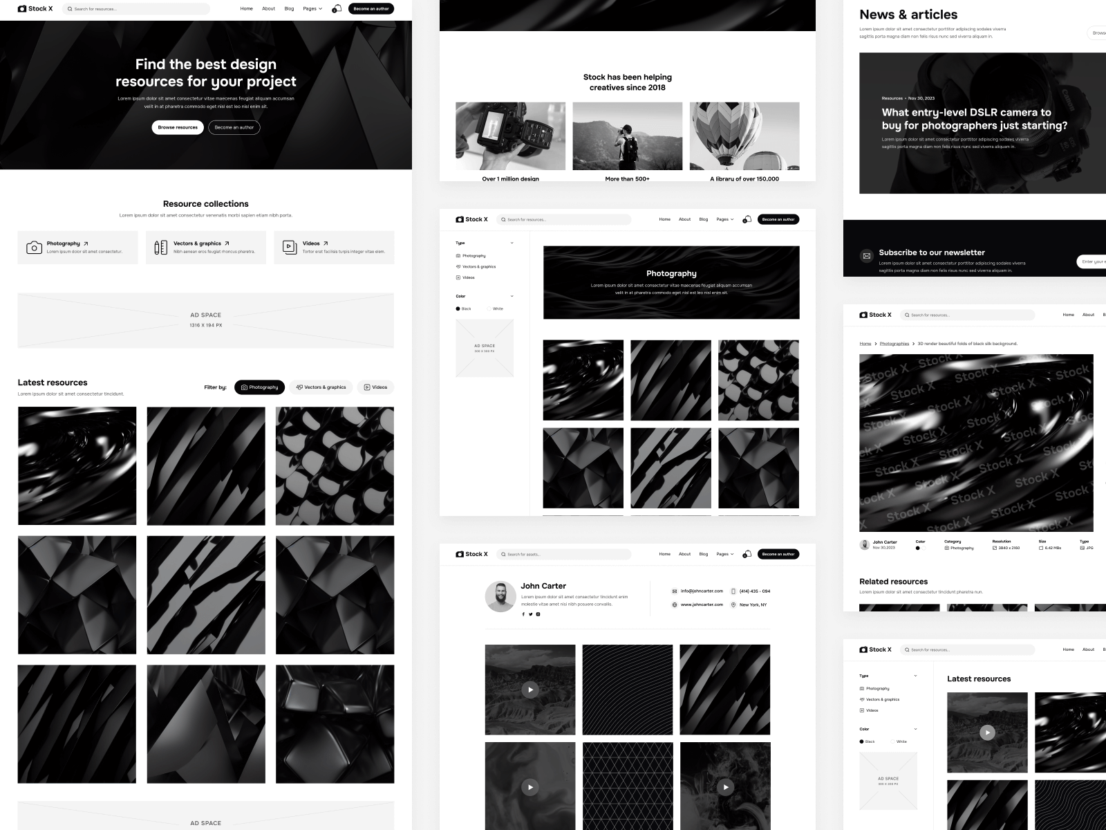 Stock Photography Webflow Theme