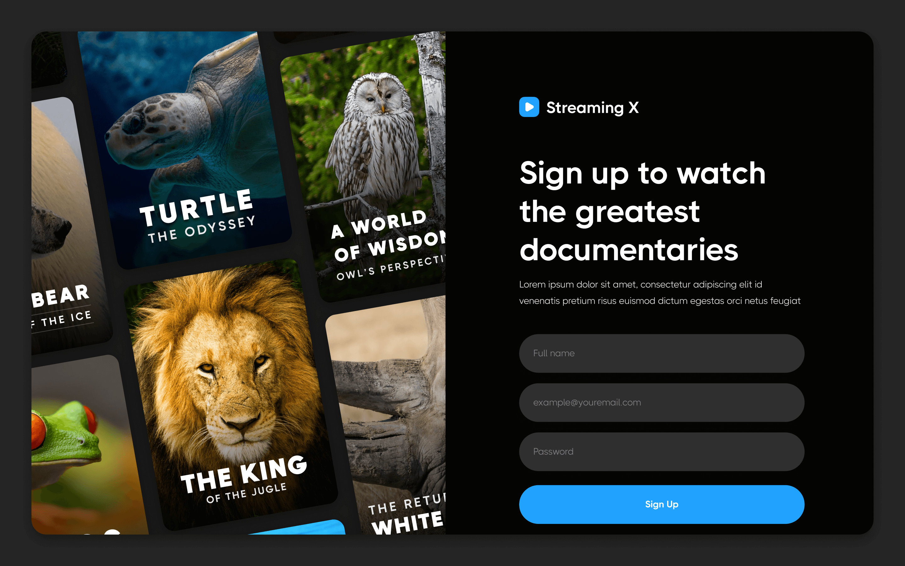 Streaming X Webflow Template