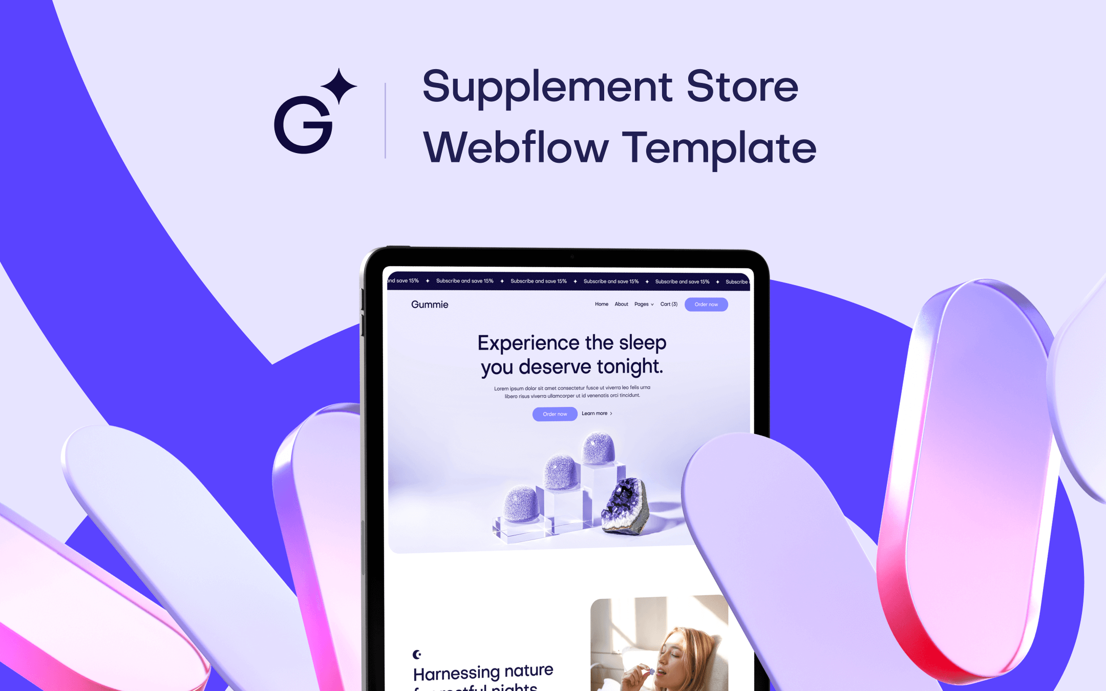 Supplement Store Webflow Template