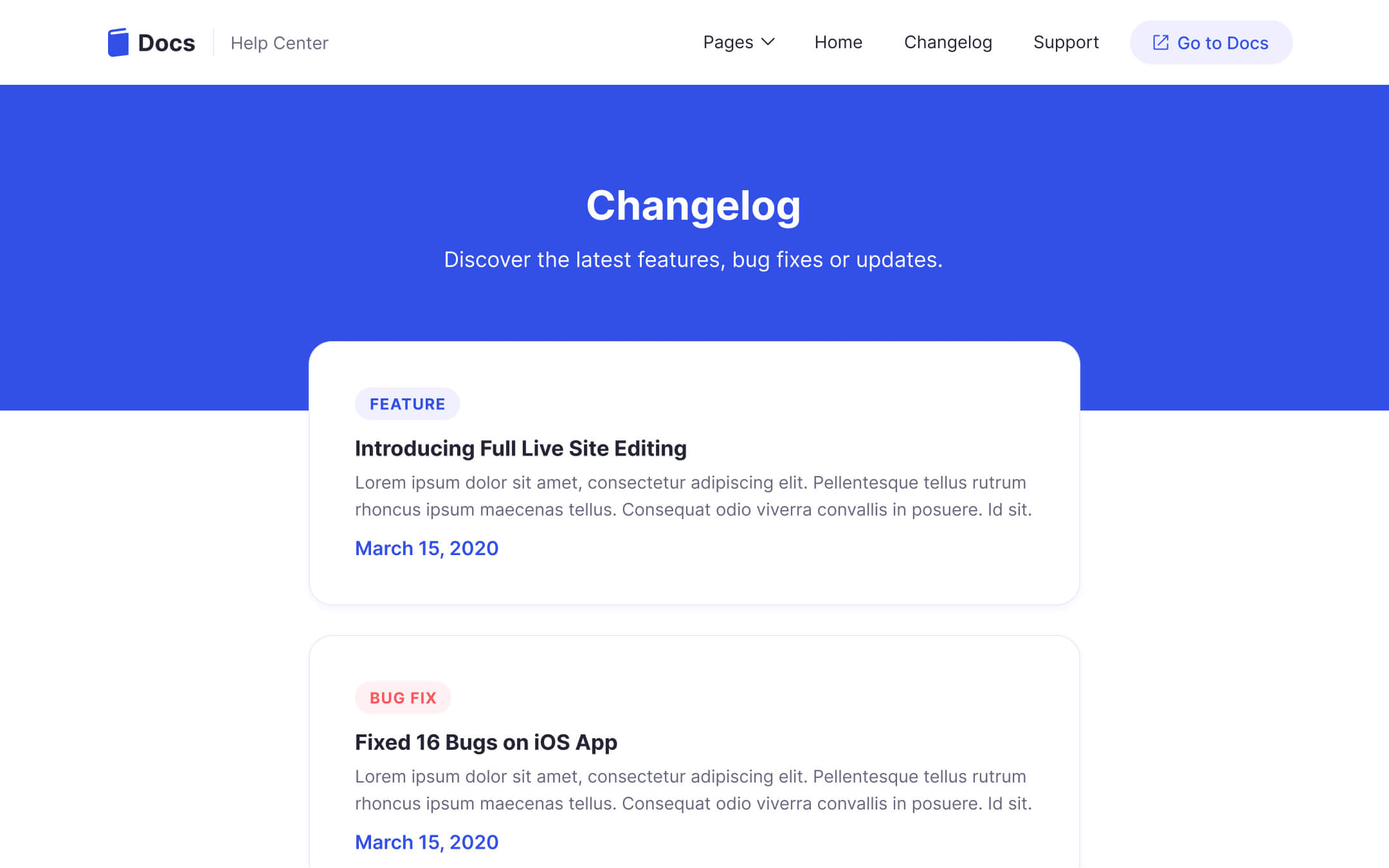 Docs Webflow Template