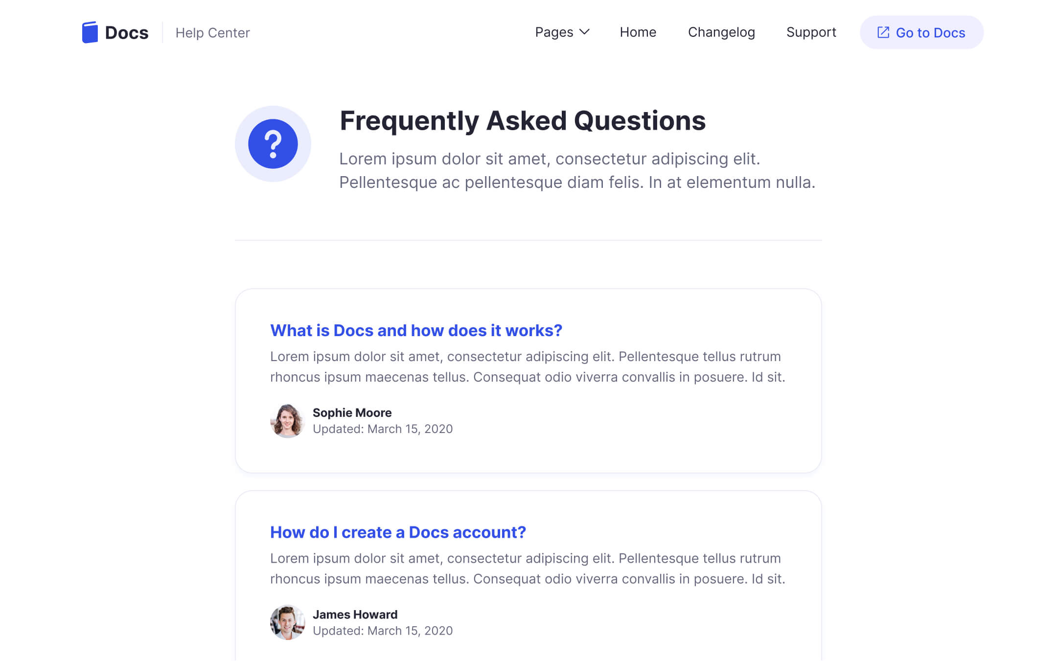 Docs Webflow Template