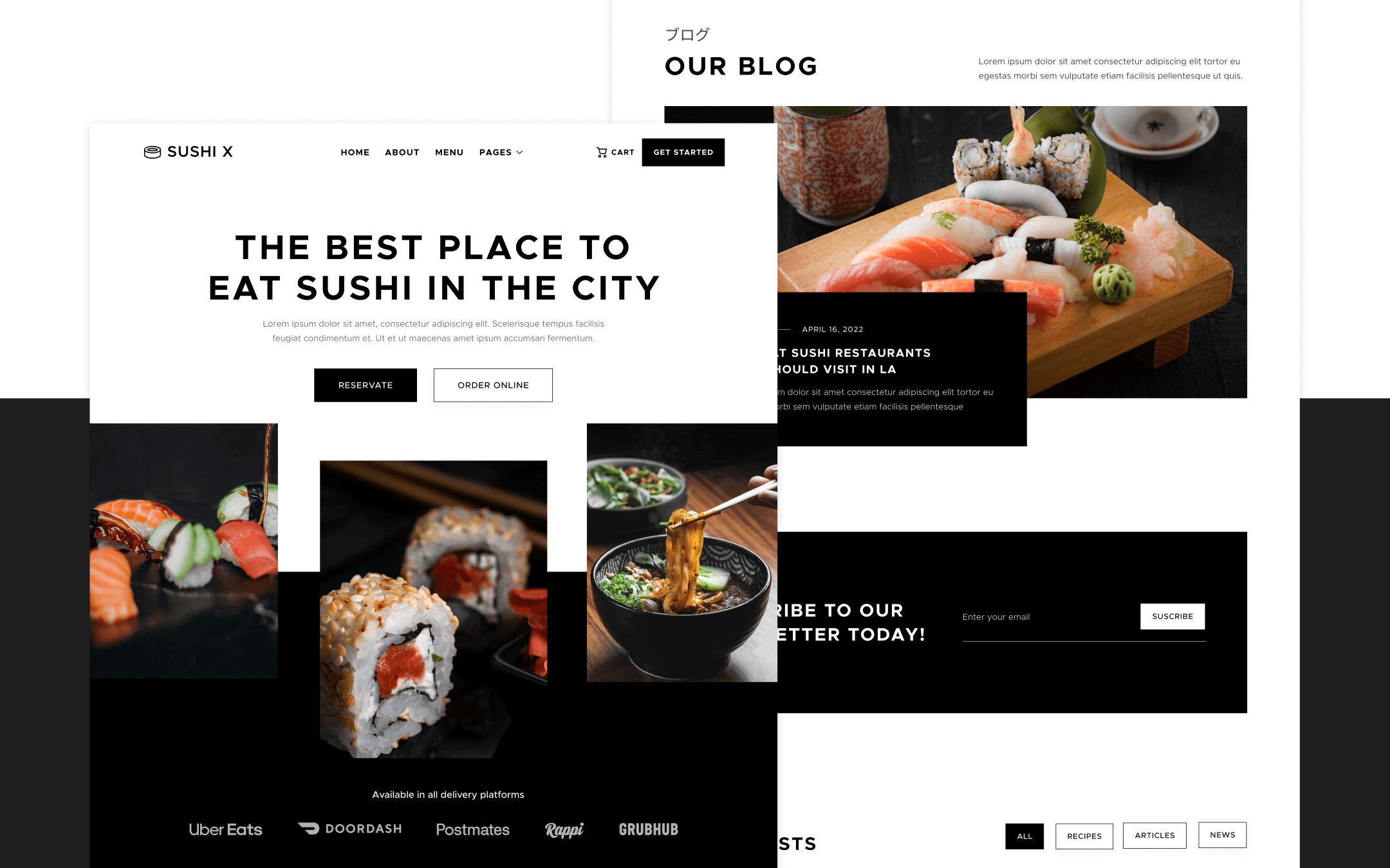 Sushi Restaurant Webflow Template