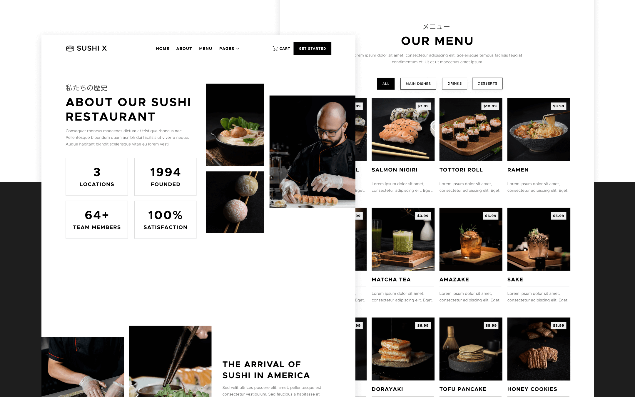 Sushi X Webflow Template