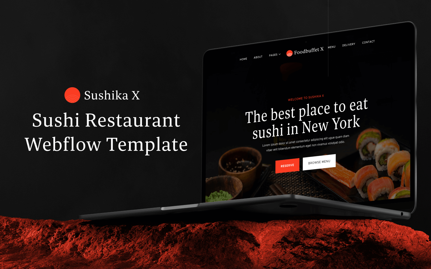 Sushi Restaurant Webflow Theme