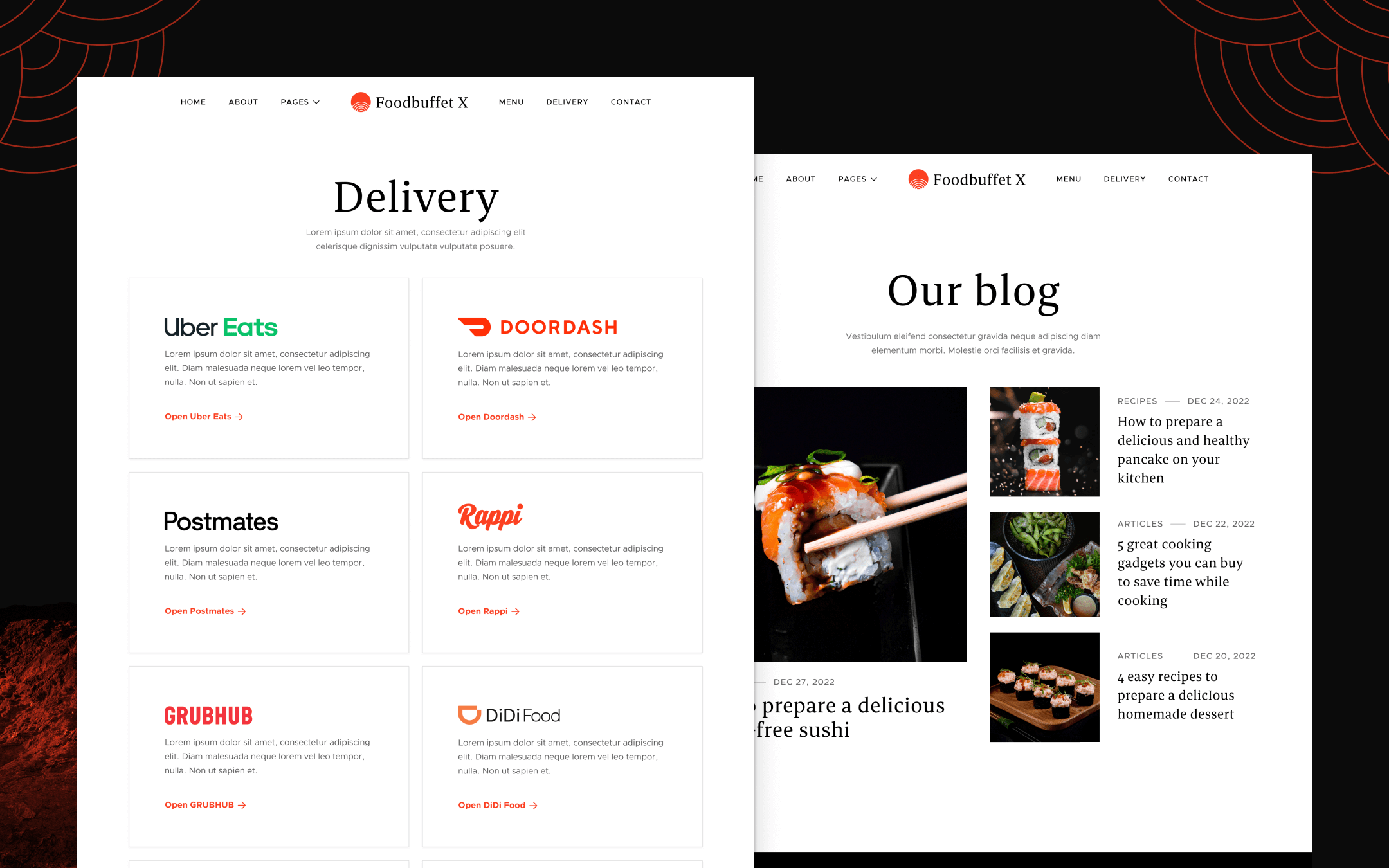 Foodbuffet X Webflow Template