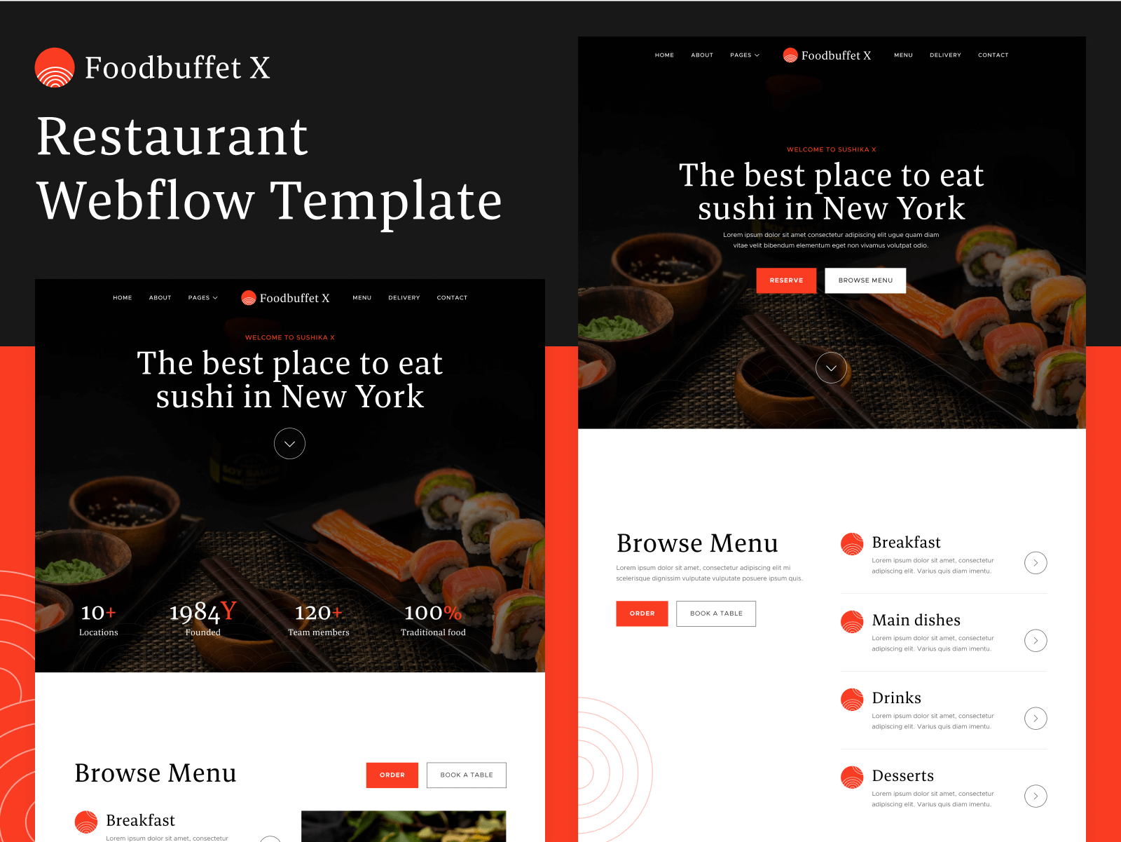 Restaurant Webflow Template