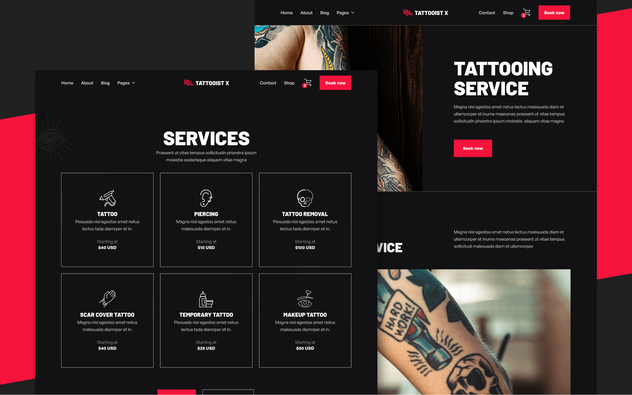 Tattooist X Webflow Template