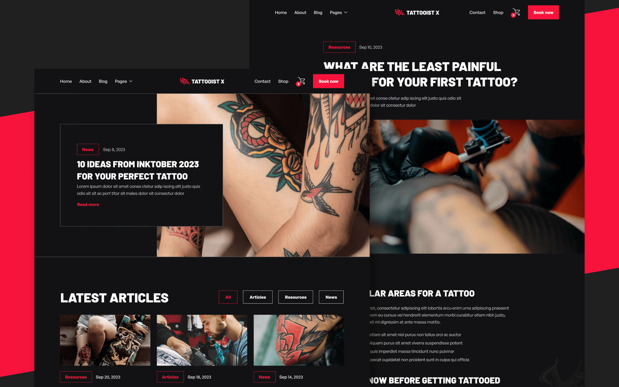 Tattooist X Webflow Template