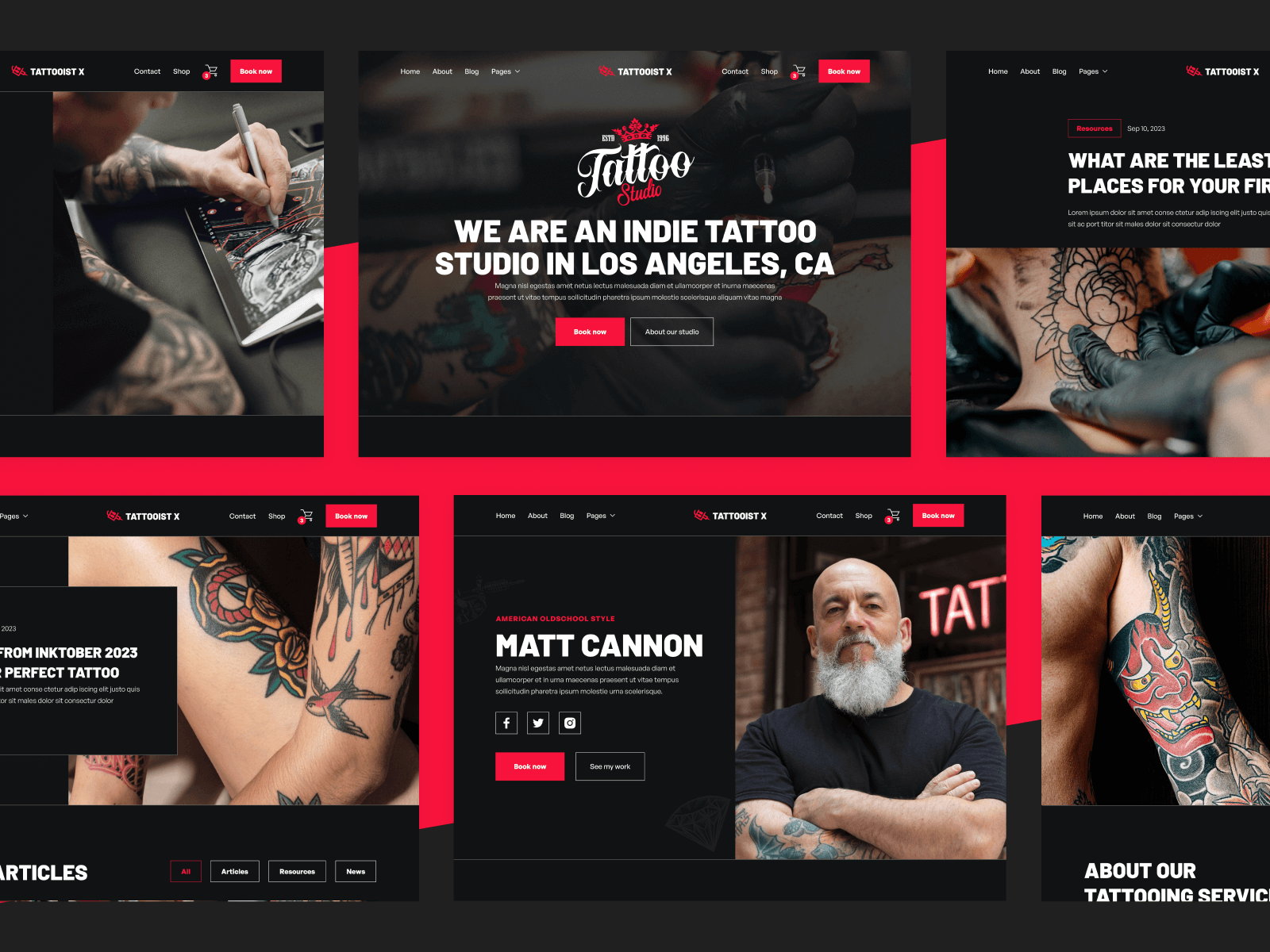 Tattoo Artist Webflow Template