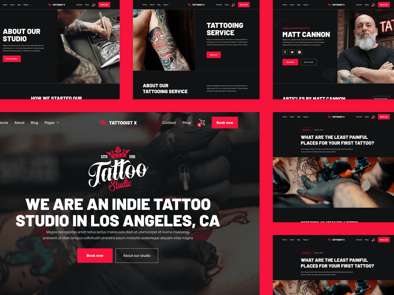 Tattoo Ink Webflow Template