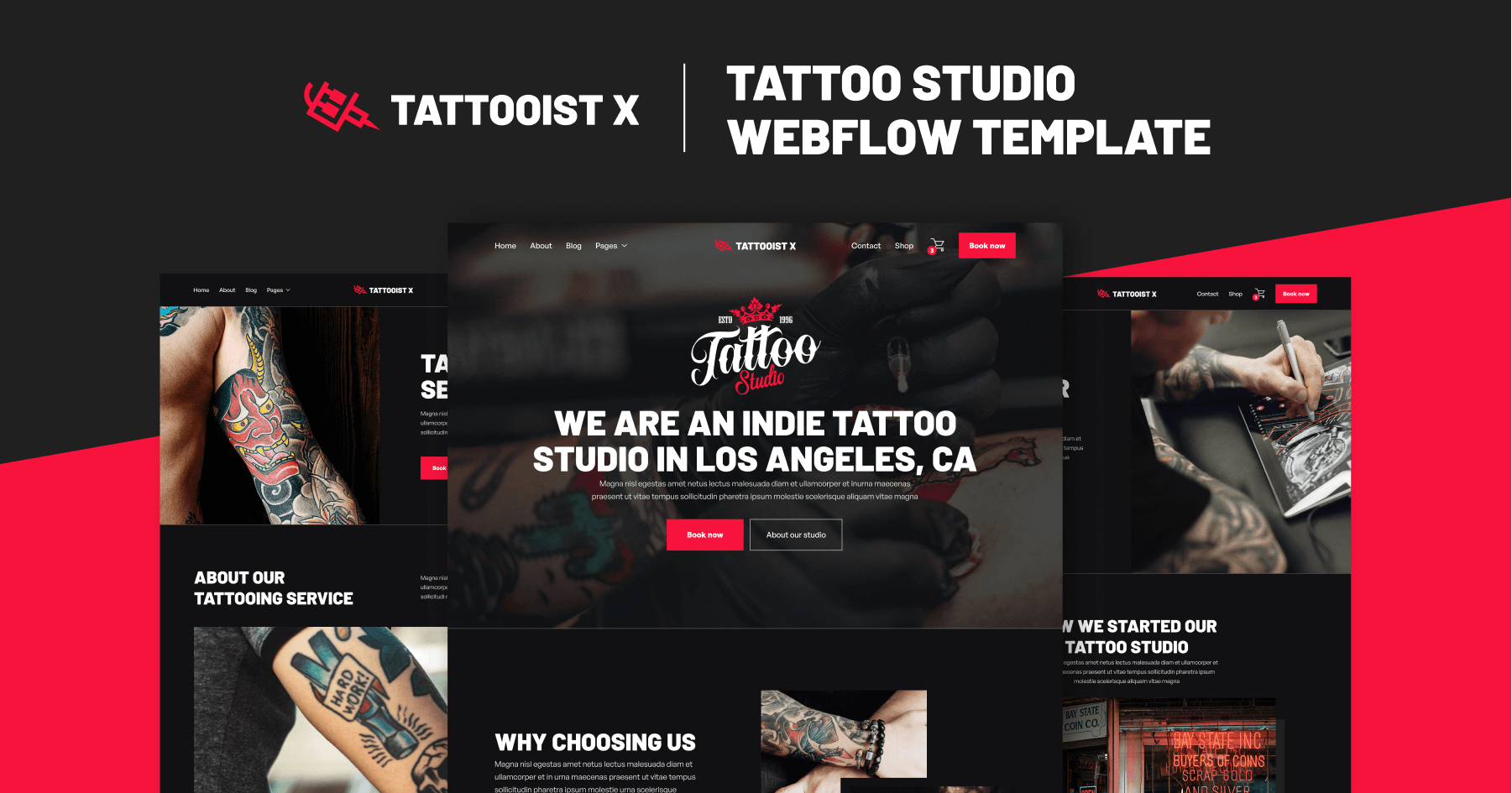 Tattoo Studio Webflow Template