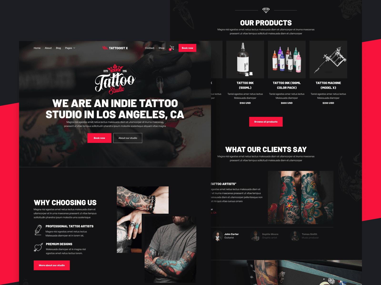 Tattoo Webflow Template