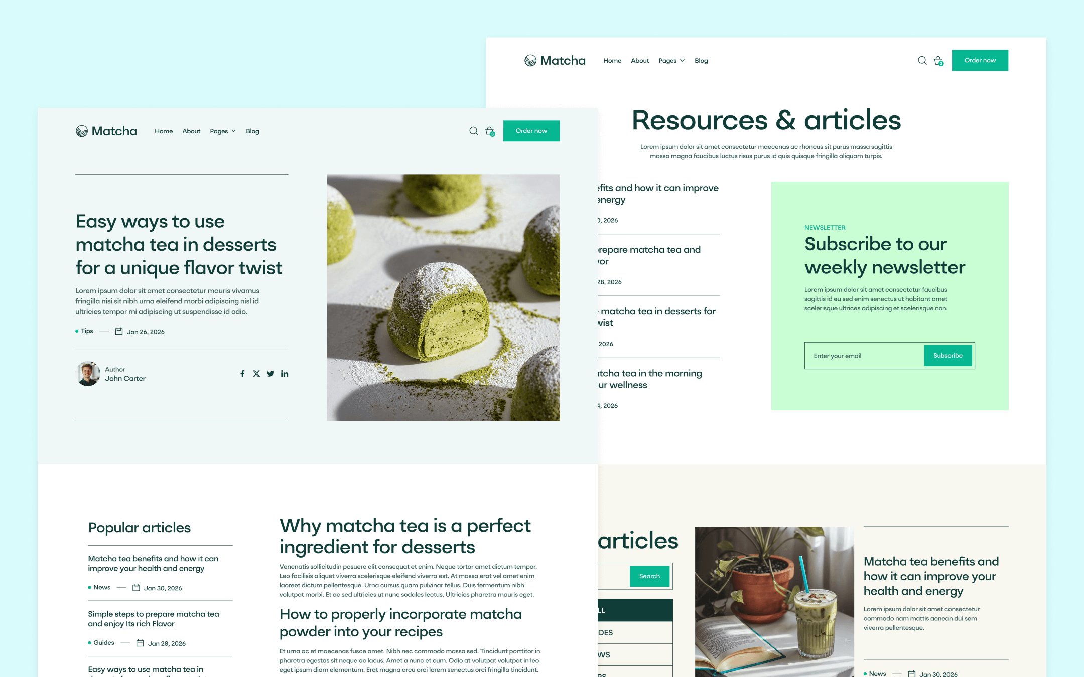 Matcha Webflow Template