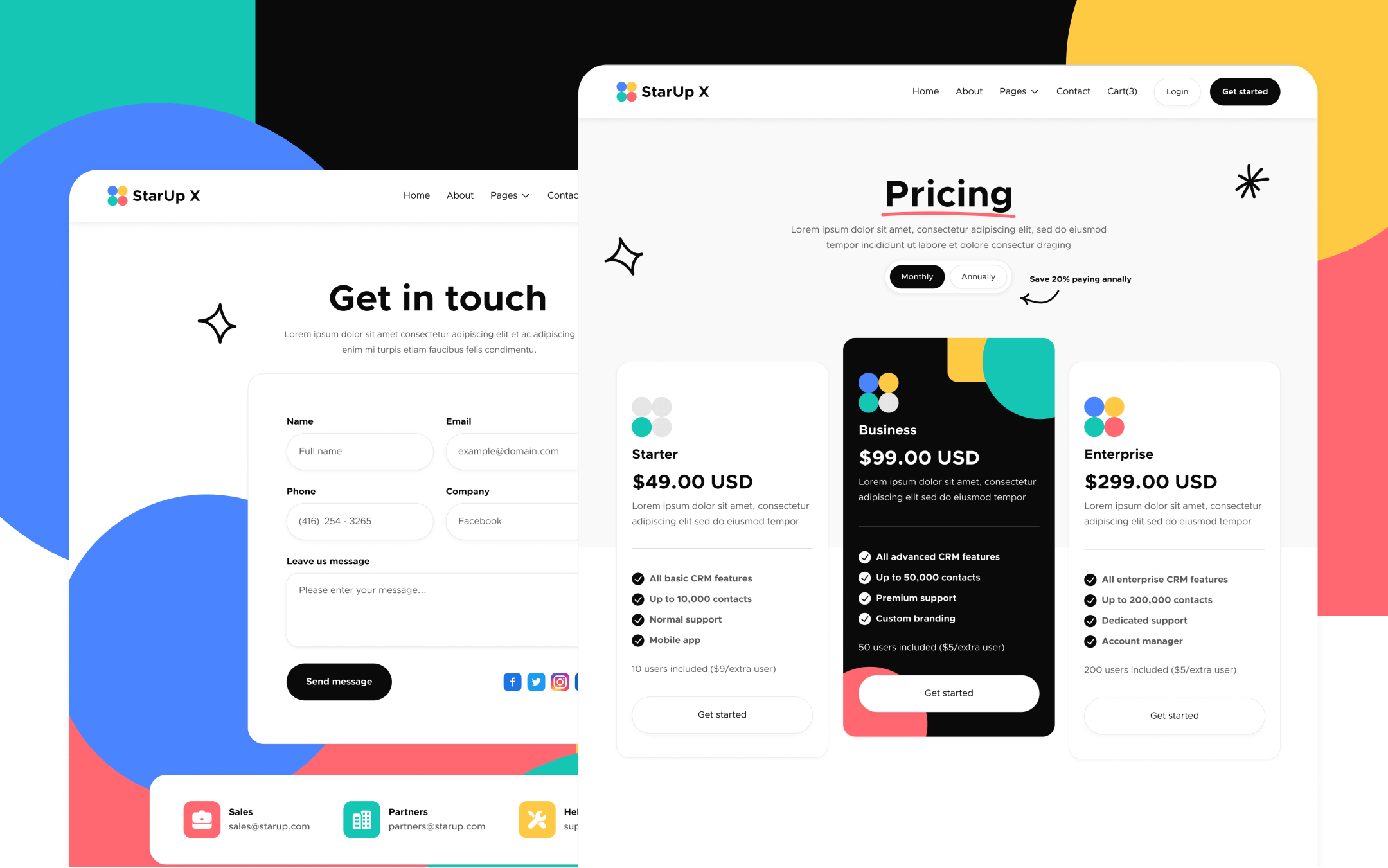 StarUp X Webflow Template