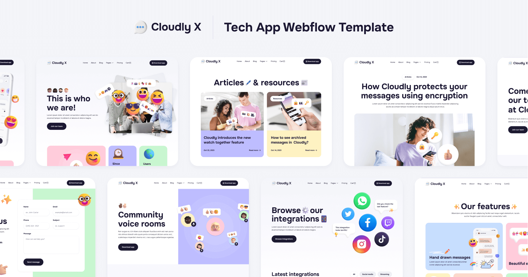 Tech App Webflow Template