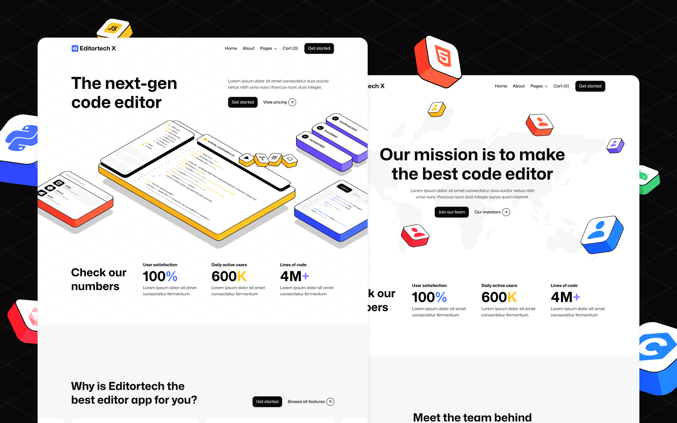 Editortech X Webflow Template