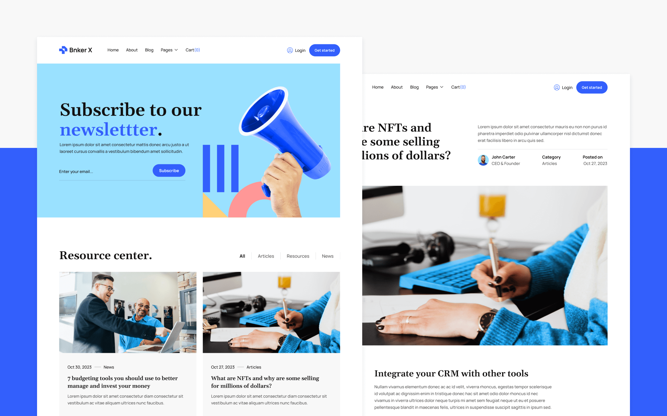 Bnker X Webflow Template