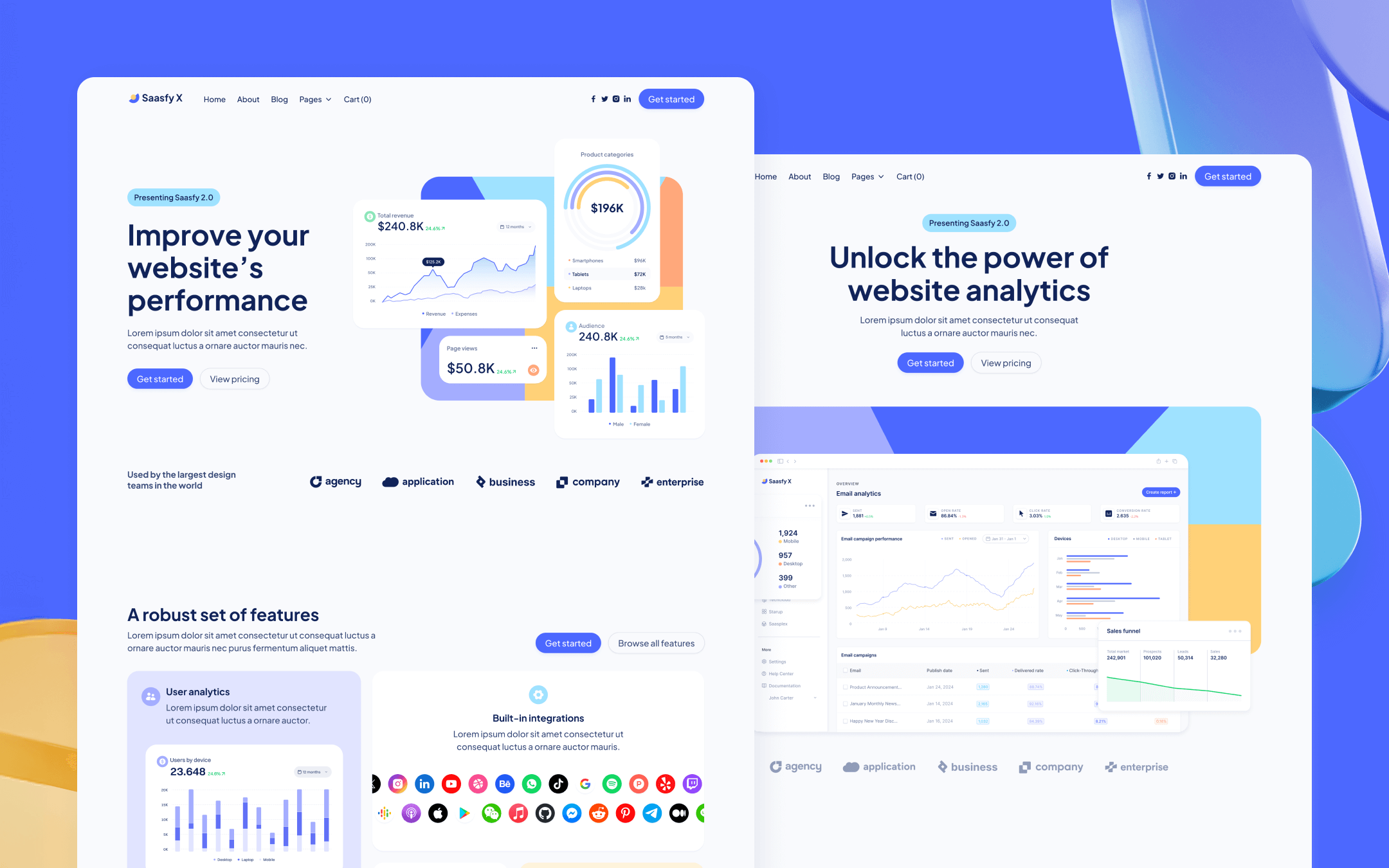 Saasfy X Webflow Template