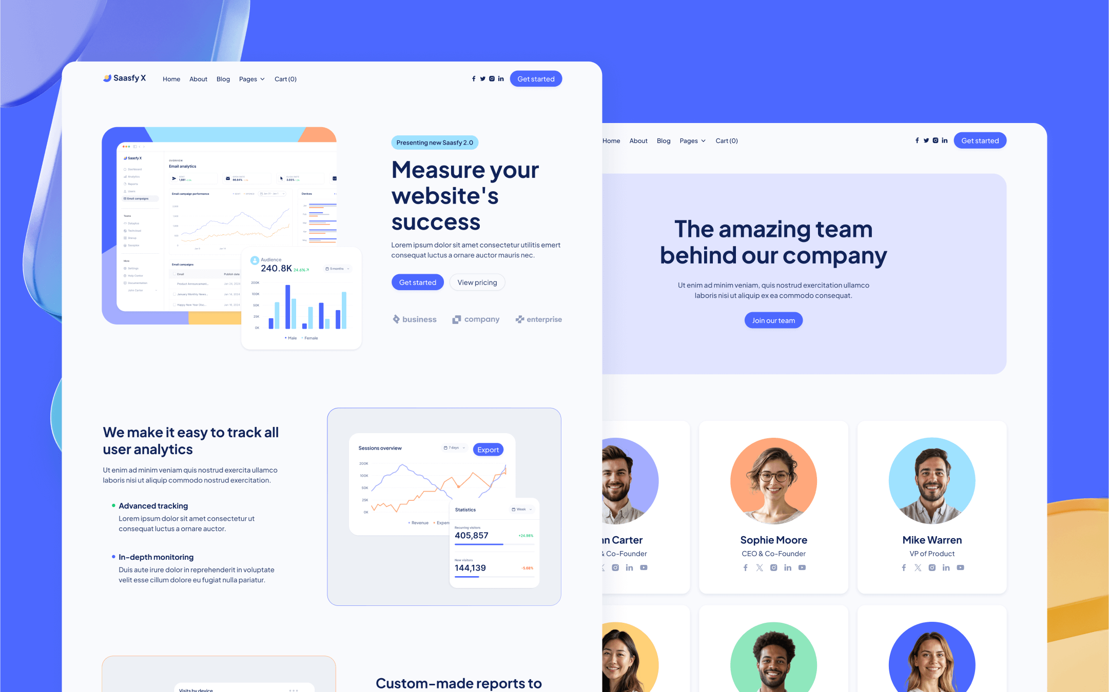 Saasfy X Webflow Template