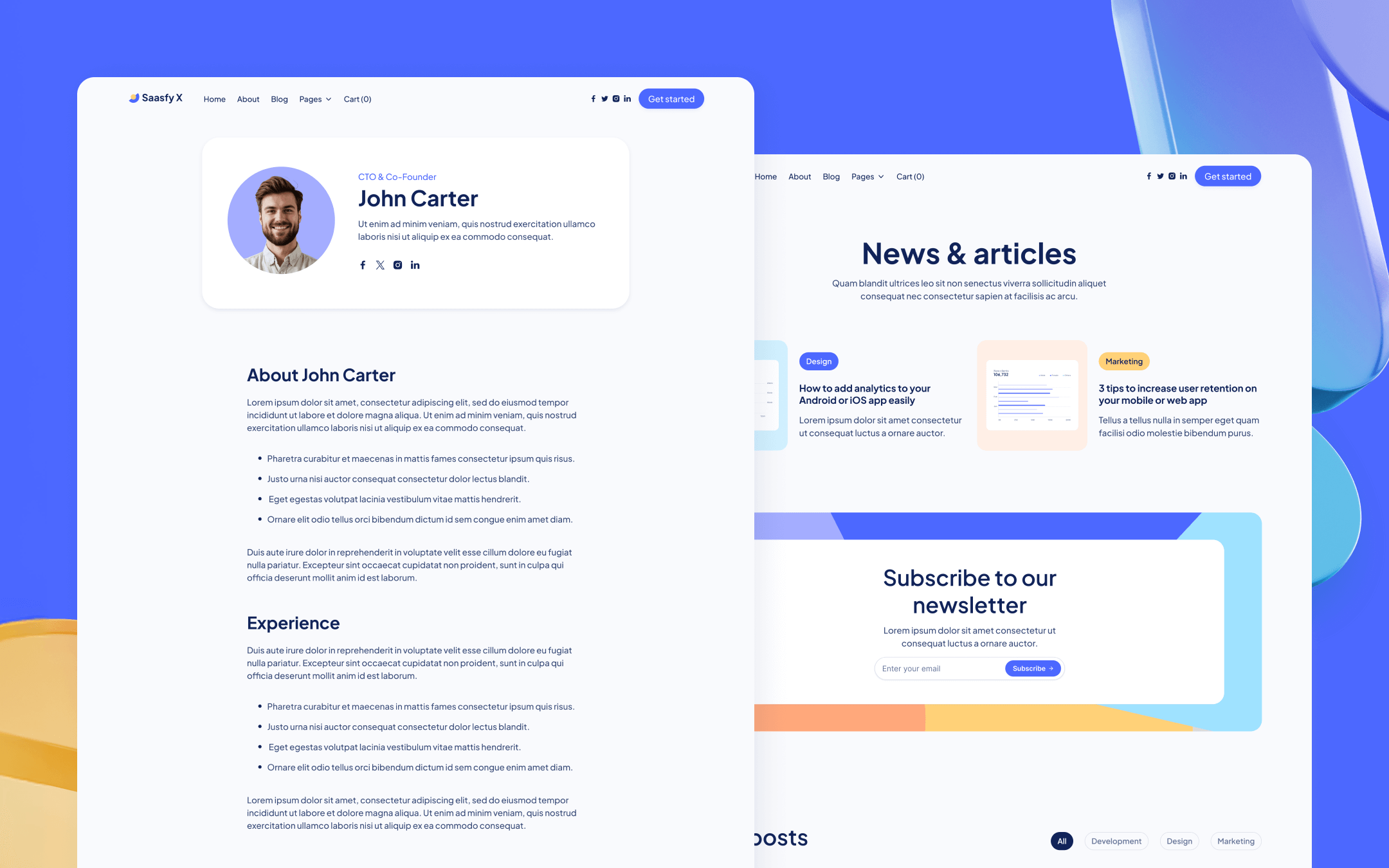 Saasfy X Webflow Template