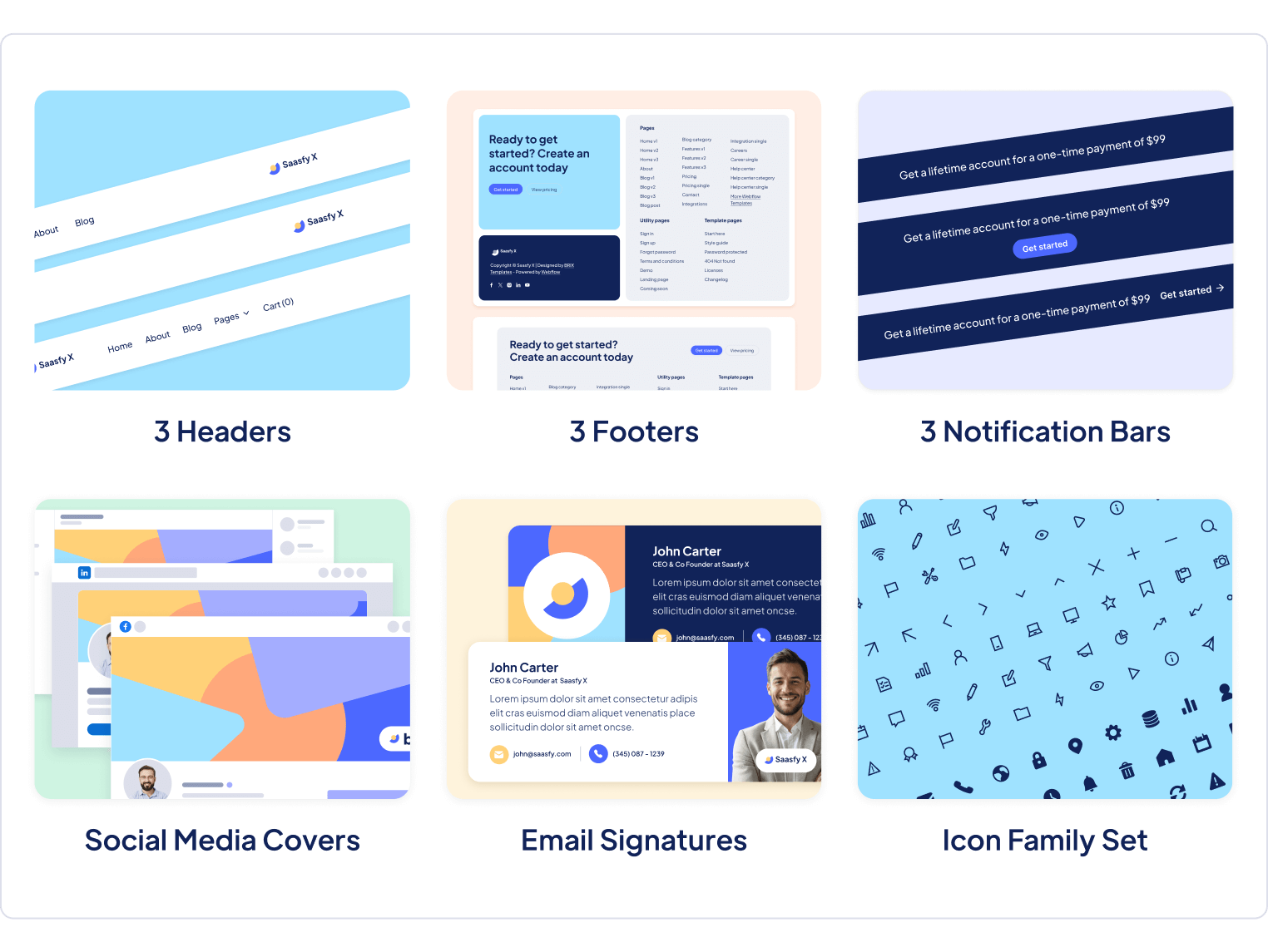 Saasfy X - Tech SaaS Webflow Template Benefits