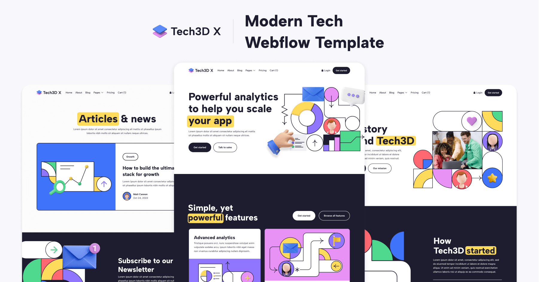 3D Tech Webflow Template