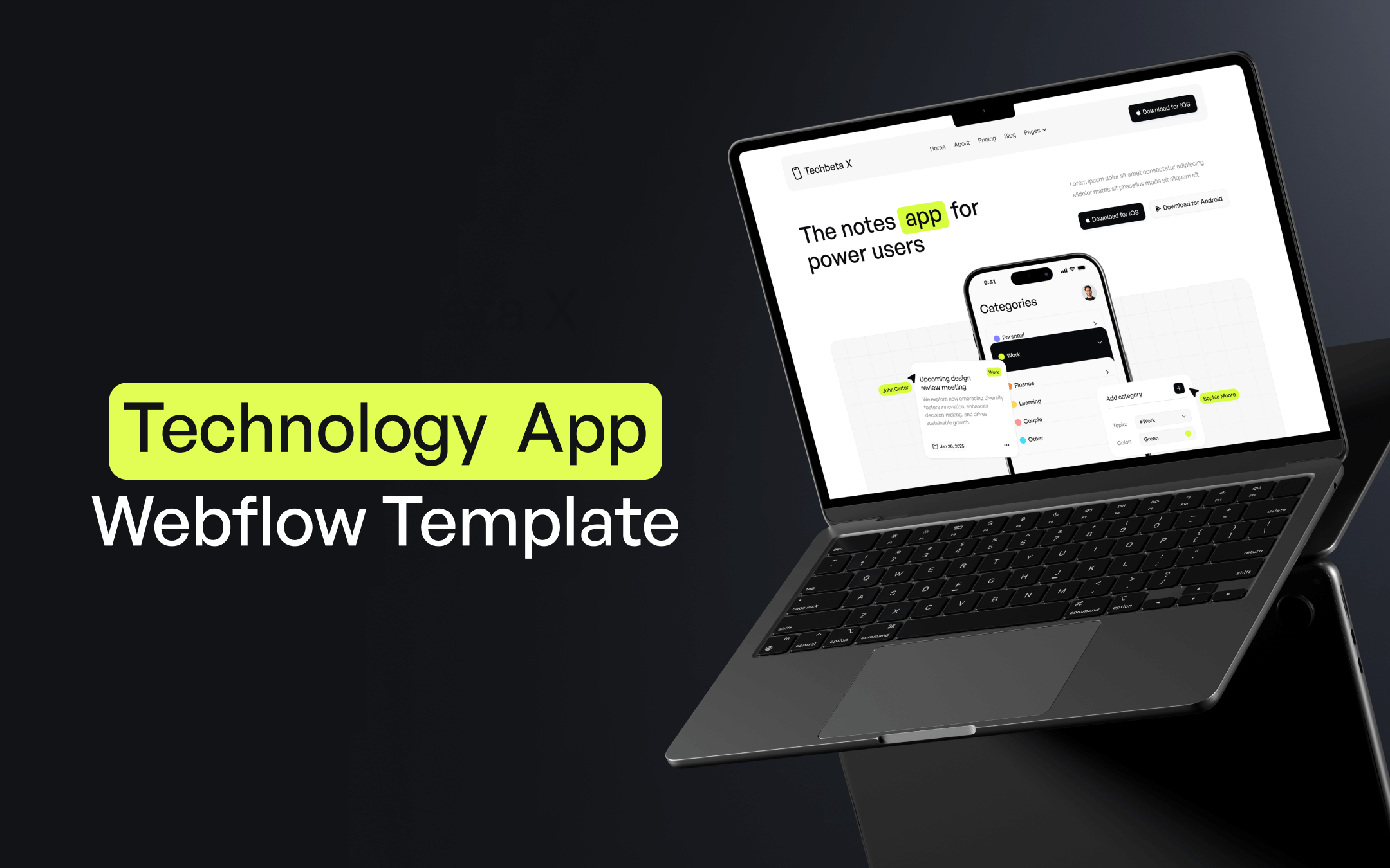 Technology App Webflow Template