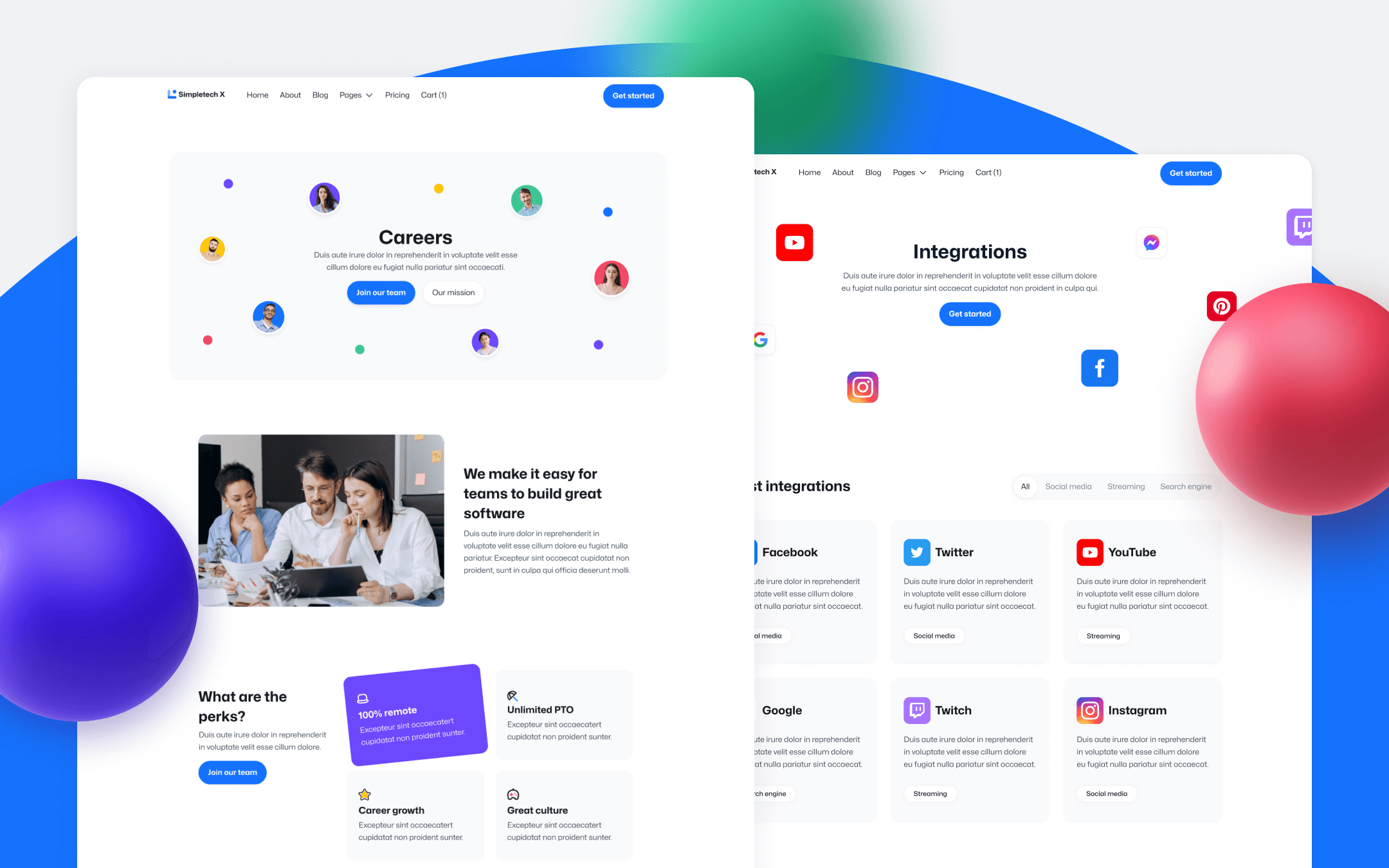 Simpletech X Webflow Template