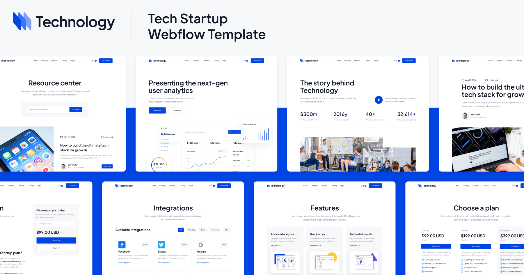 Tech Startup Webflow Template - Technology | BRIX Templates