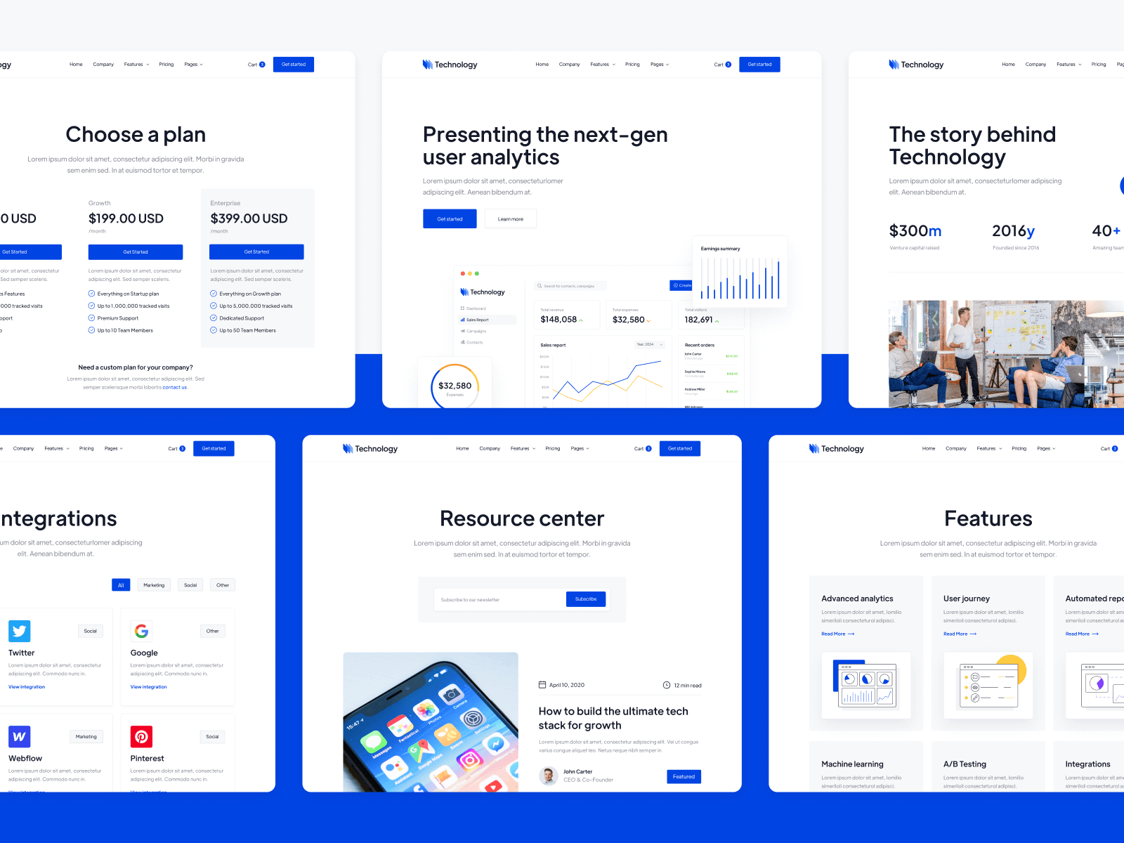 SaaS Technology Webflow Template