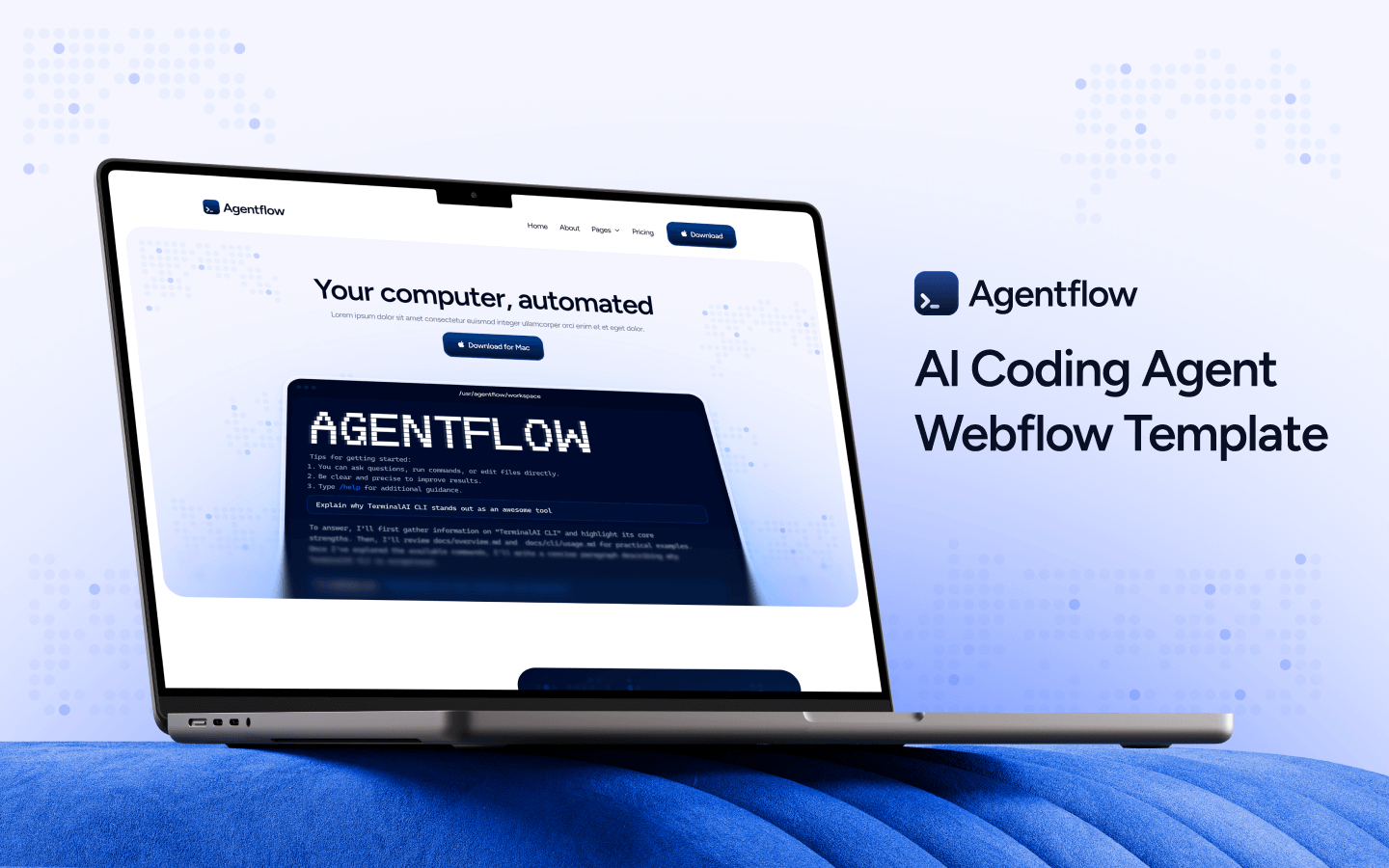 Terminal AI Assistant Webflow Template