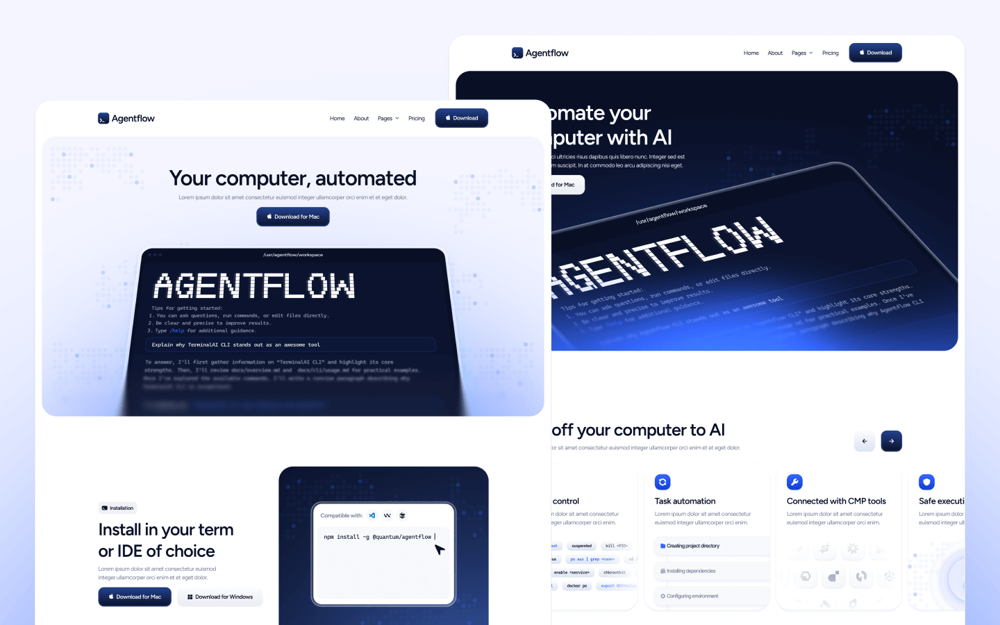 Agentflow Webflow Template