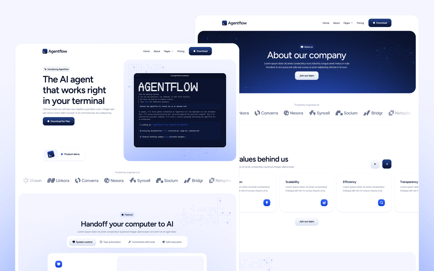 Agentflow Webflow Template