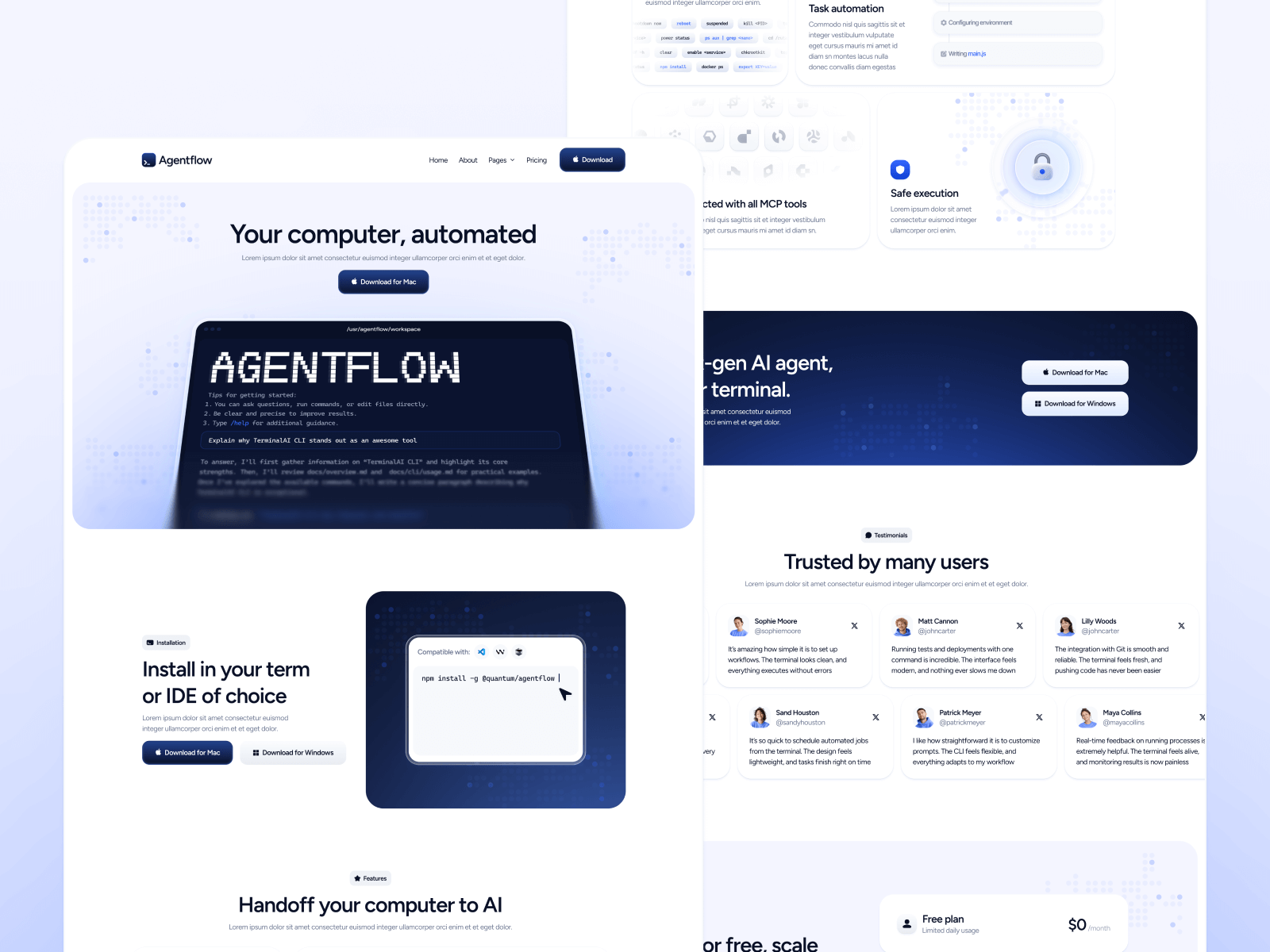 Terminal AI Assistant Webflow Template