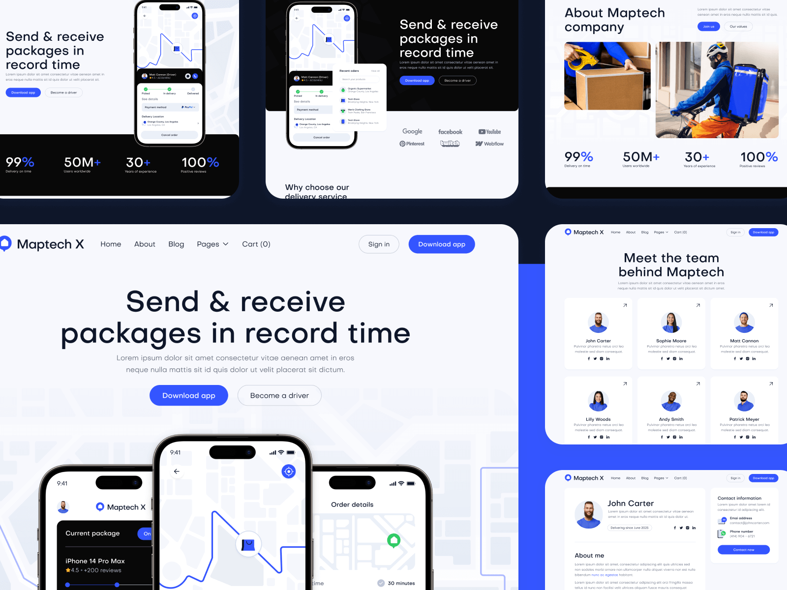 Delivery App Webflow Theme