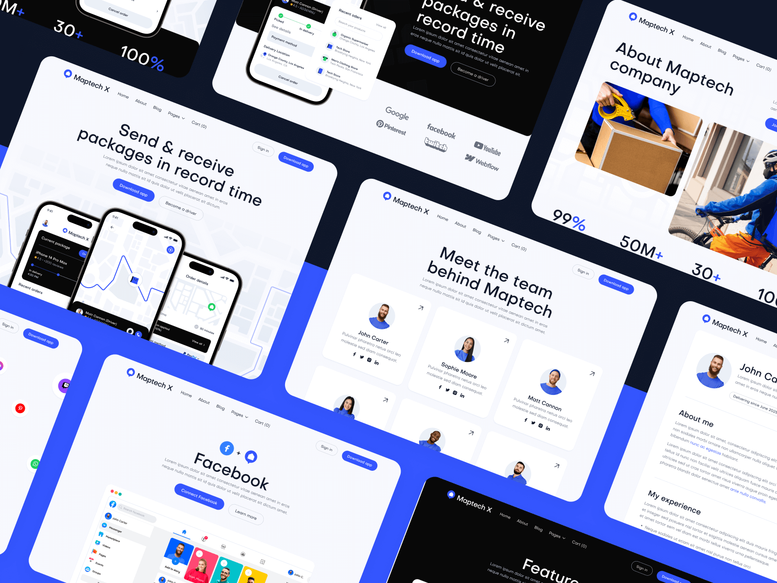Logistics App Webflow Template