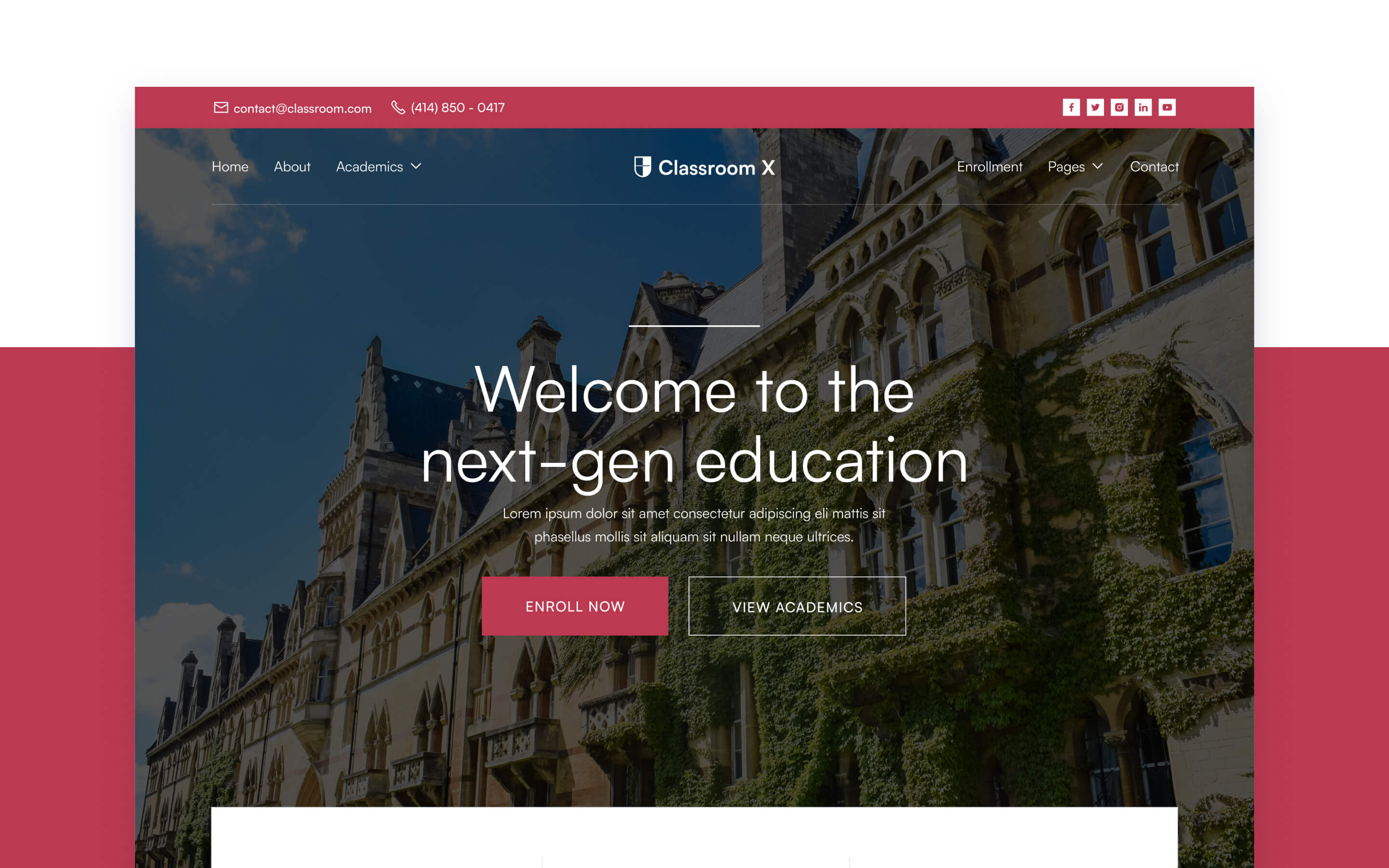 University Webflow Template