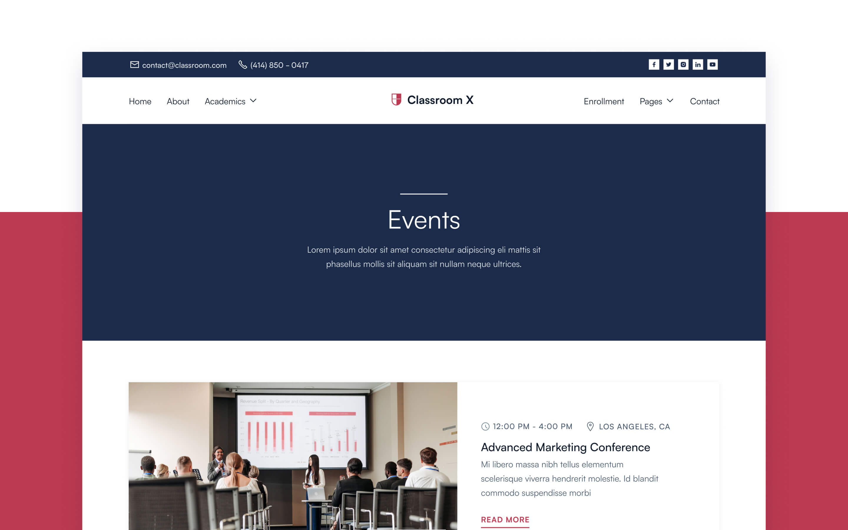 Classrooom X Webflow Template