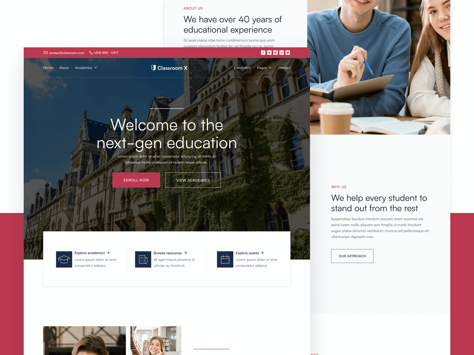 University Webflow Template