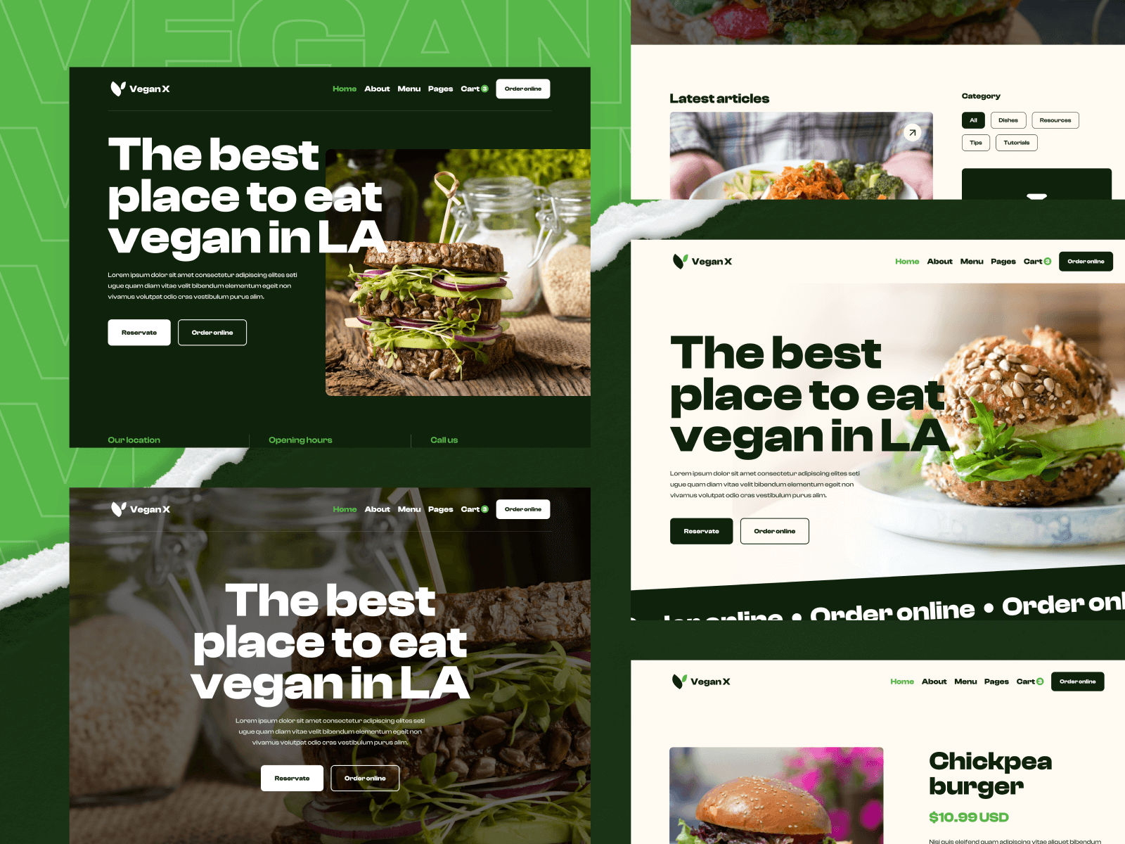 Vegan Restaurant Webflow Theme