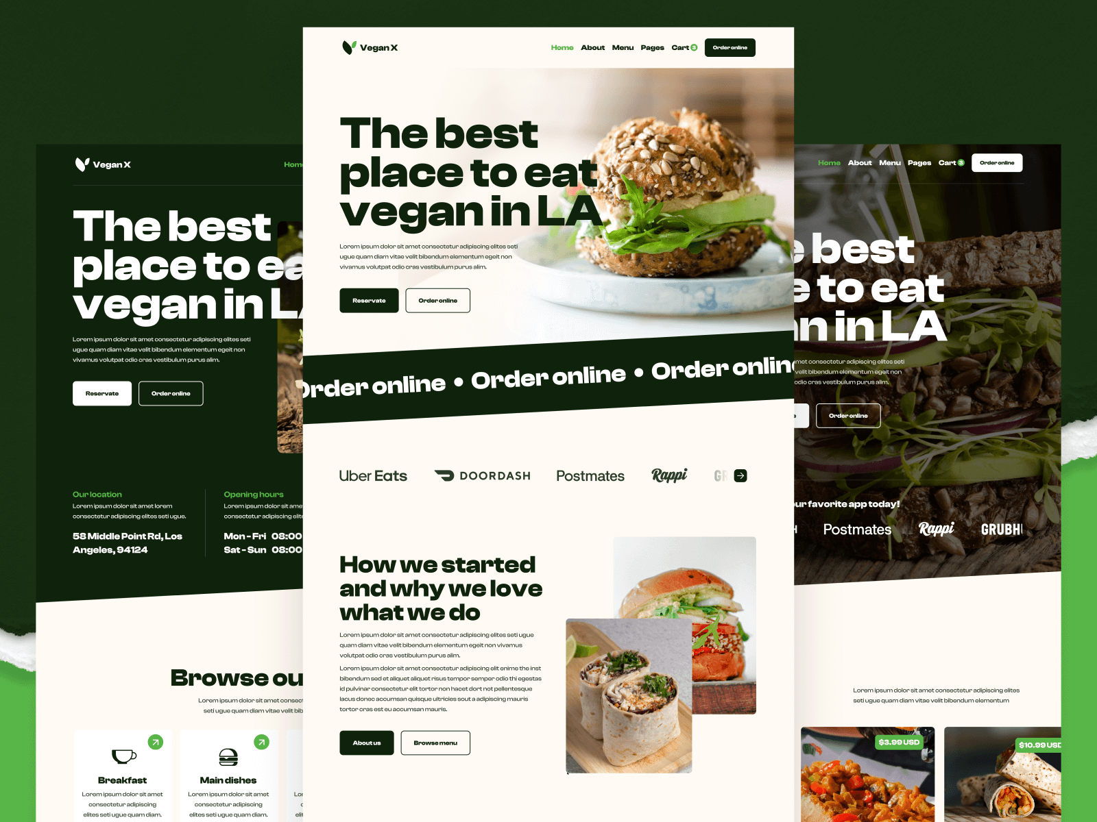 Vegetarian Restaurant Webflow Template
